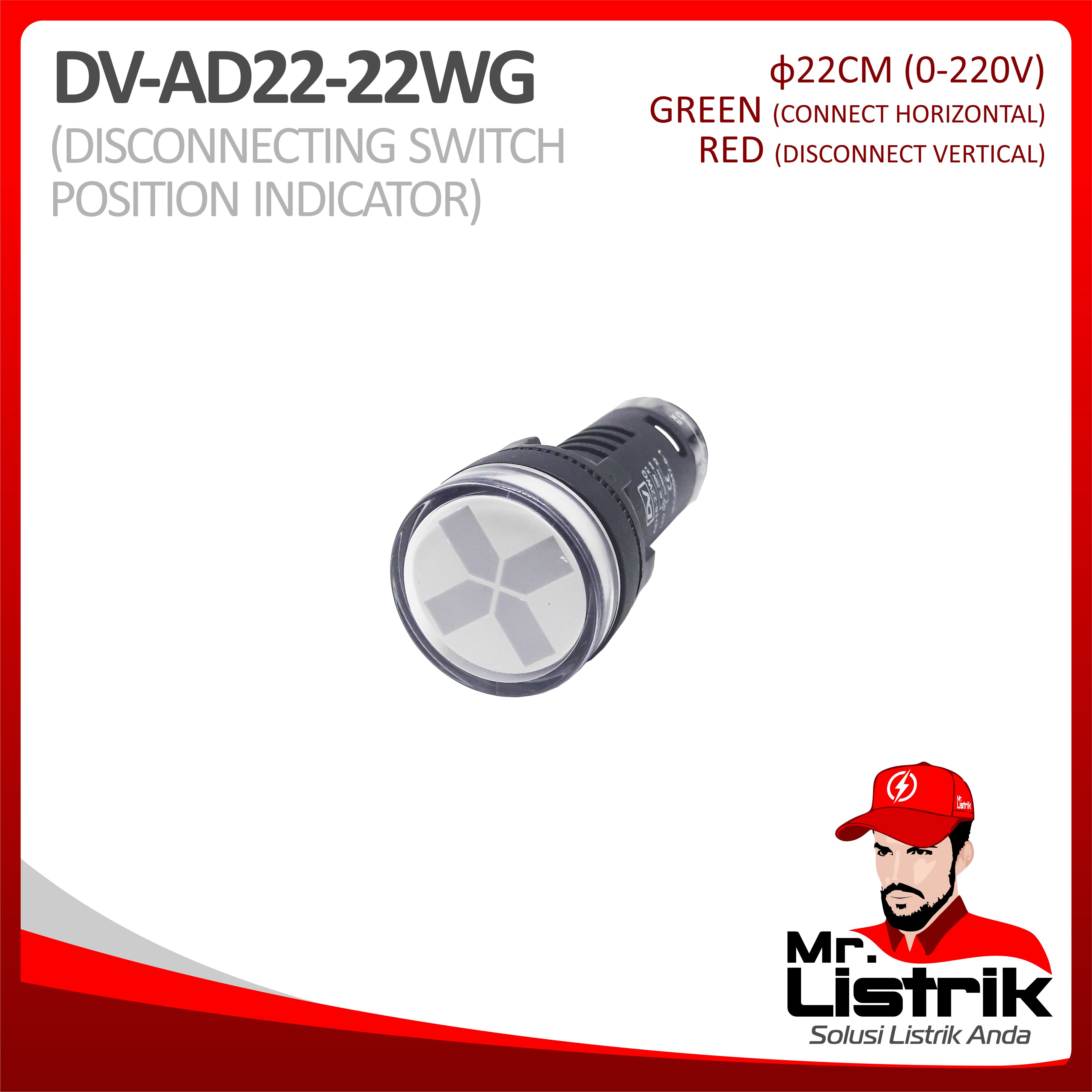 Disconnecting Switch Position Indicator 22mm AD116-22WG