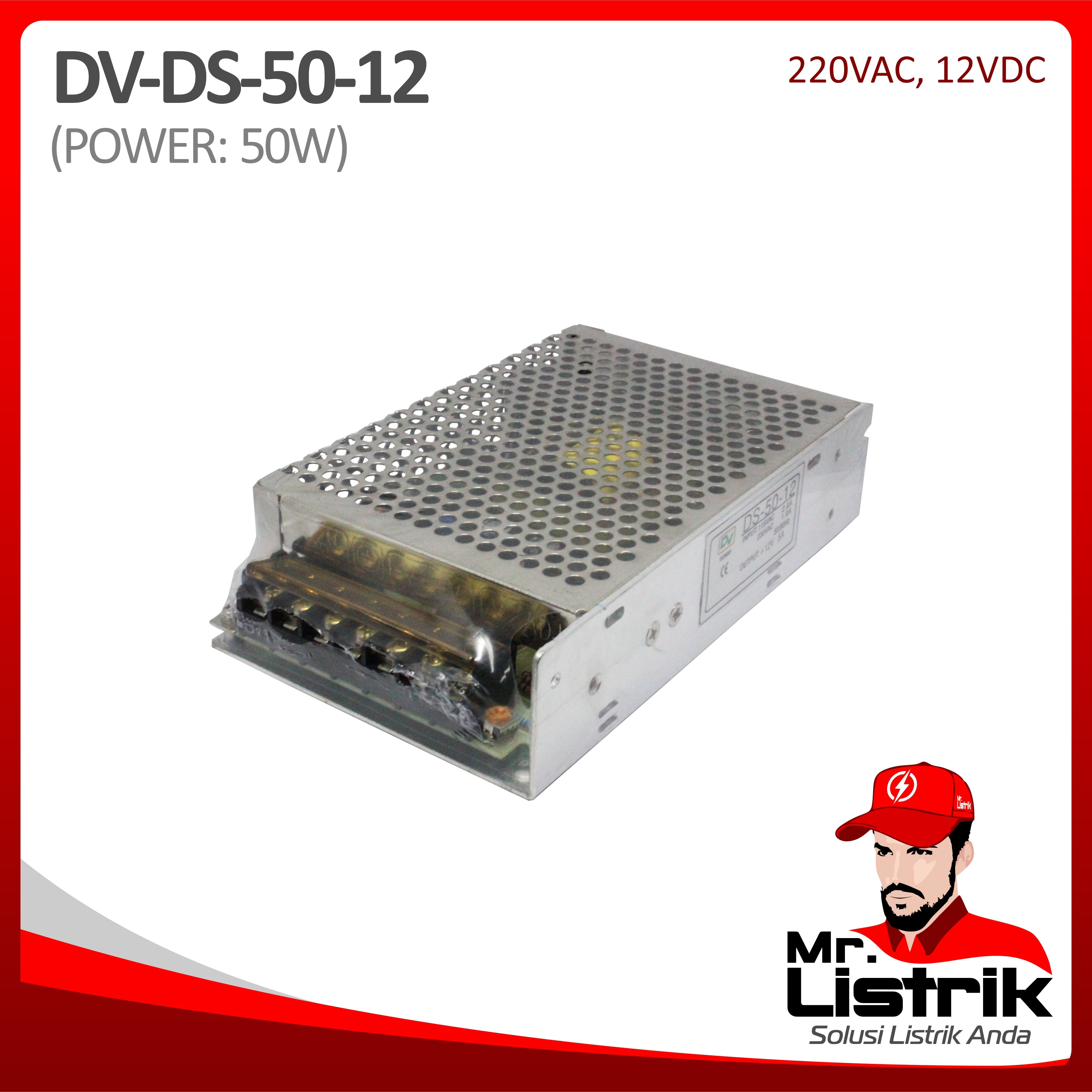 Power Supply AC to DC 50W 4,2A 12VDC DS-50-12