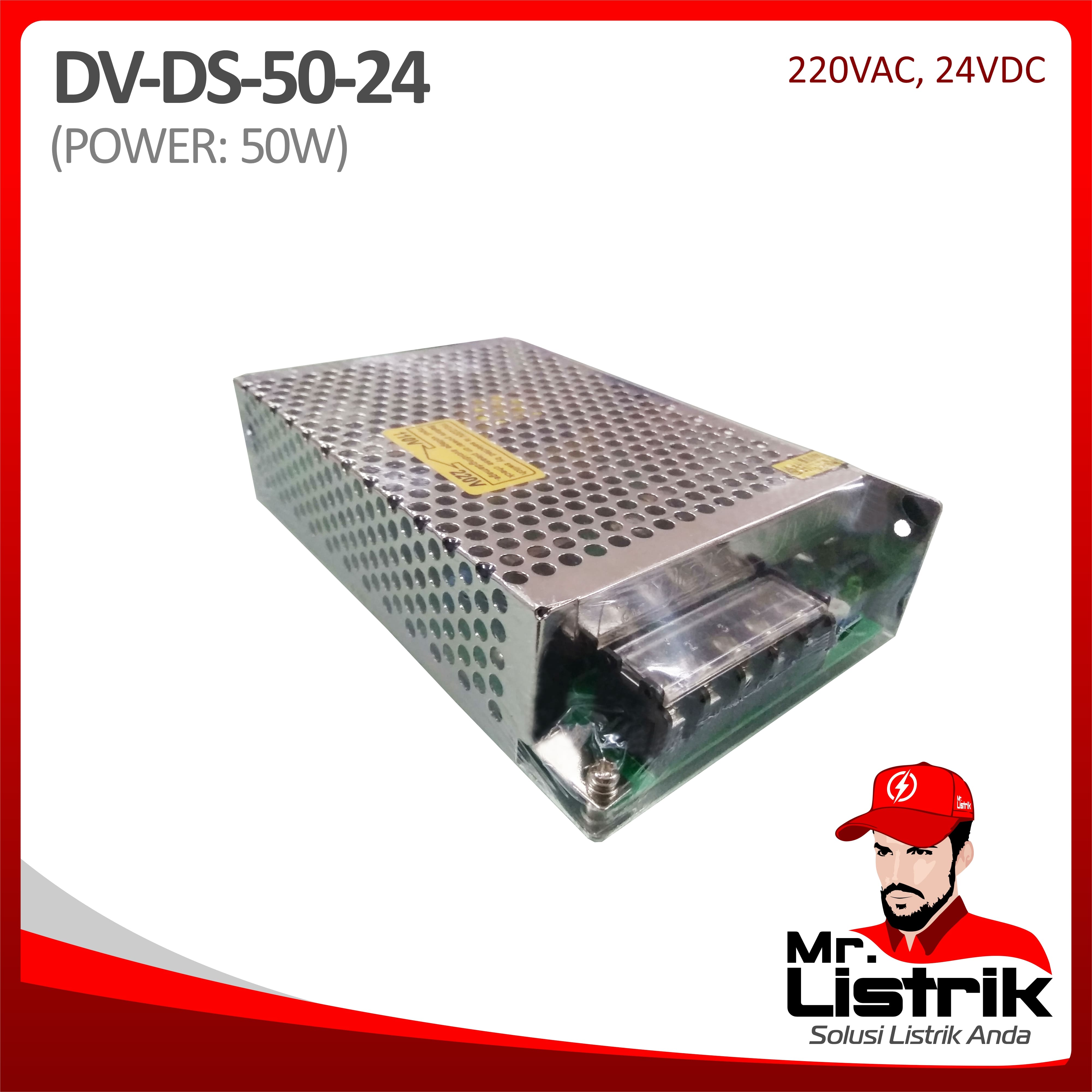 Power Supply AC to DC 50W 2,1A 24VDC DS-50-24