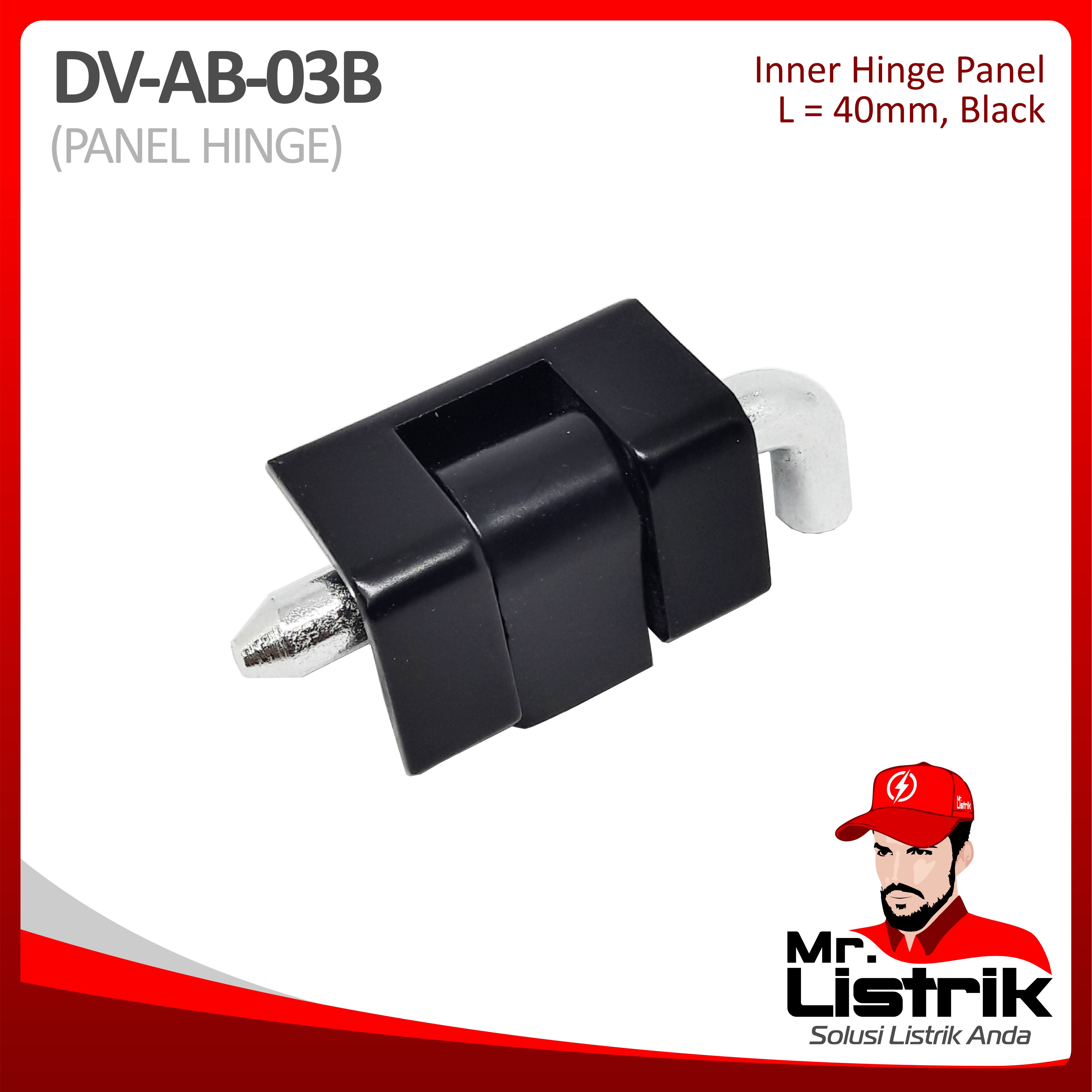Inner Hinge Panel 40mm Black DV AB-03B