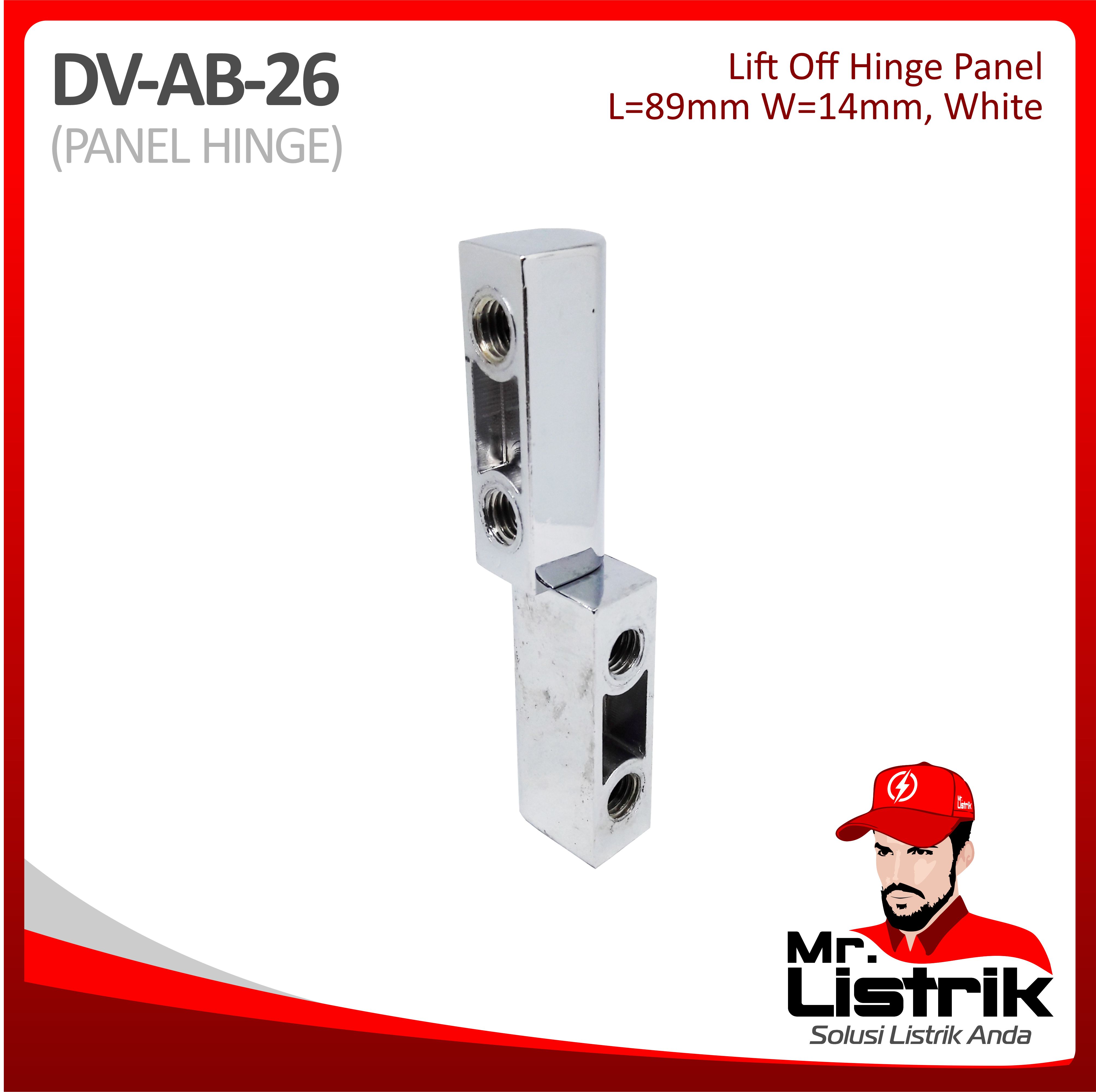 Lift Off Hinge Panel 89mm White DV AB-26