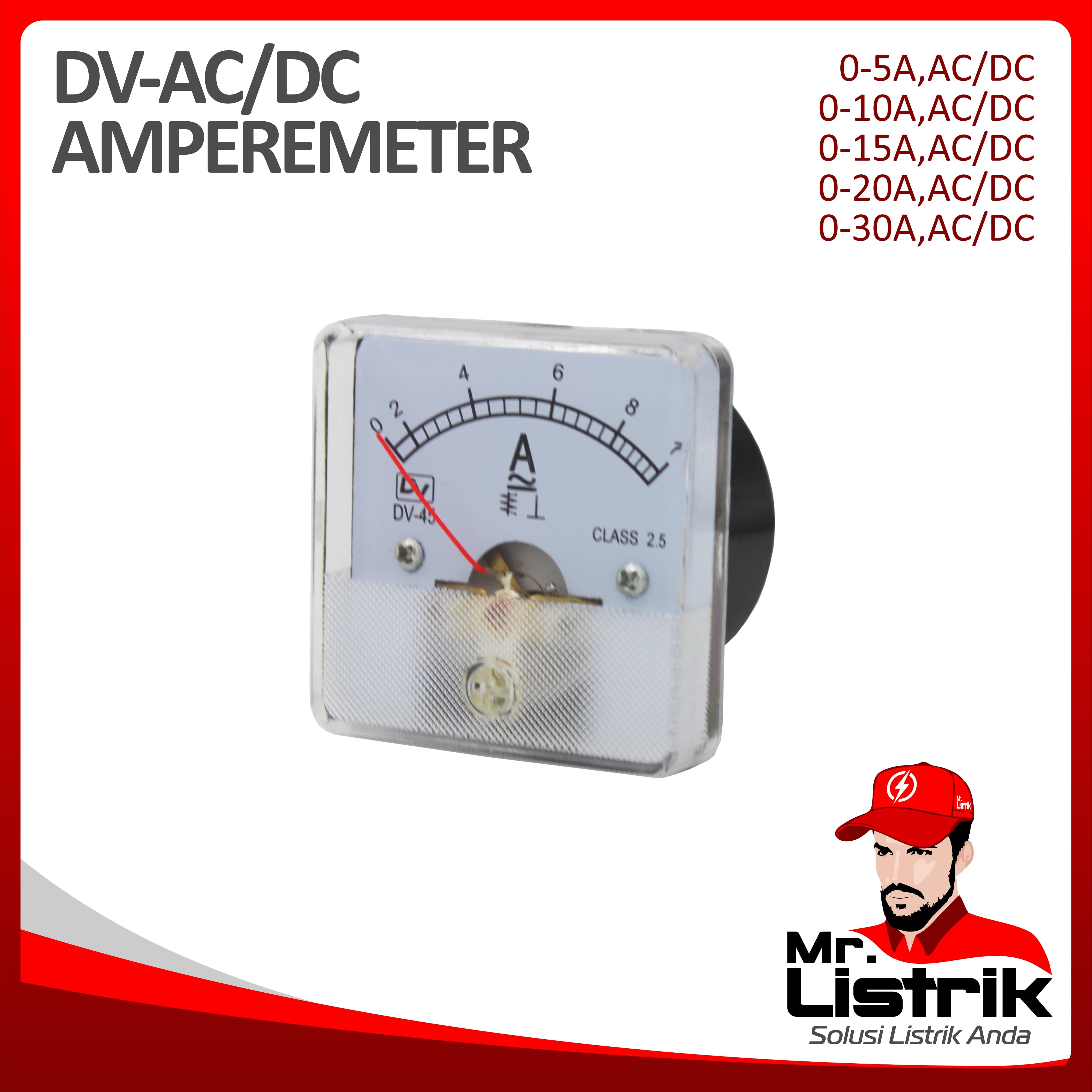 Amperemeter AC/DC DV-45A 0-10A