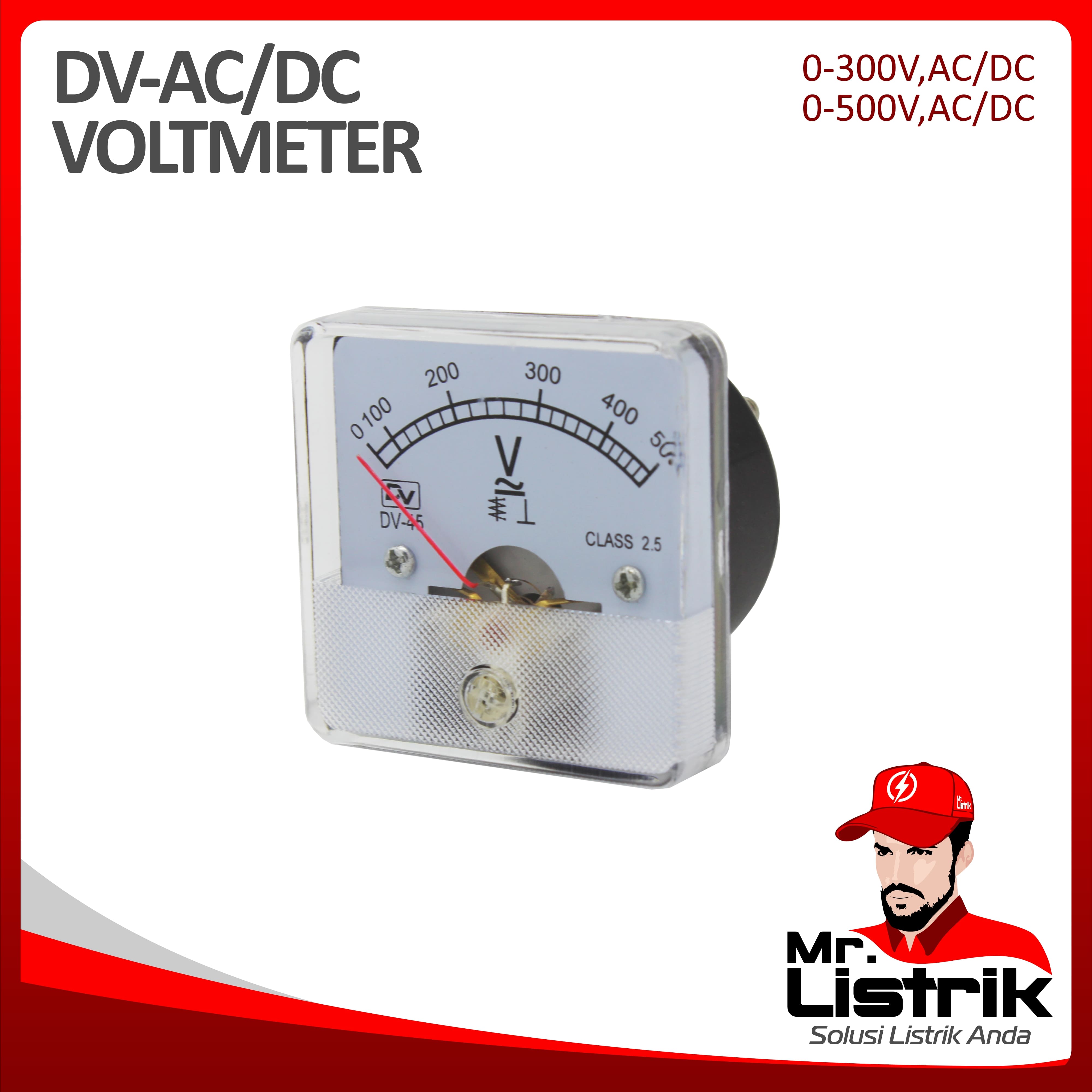 Voltmeter AC/DC DV-45V 0-300V