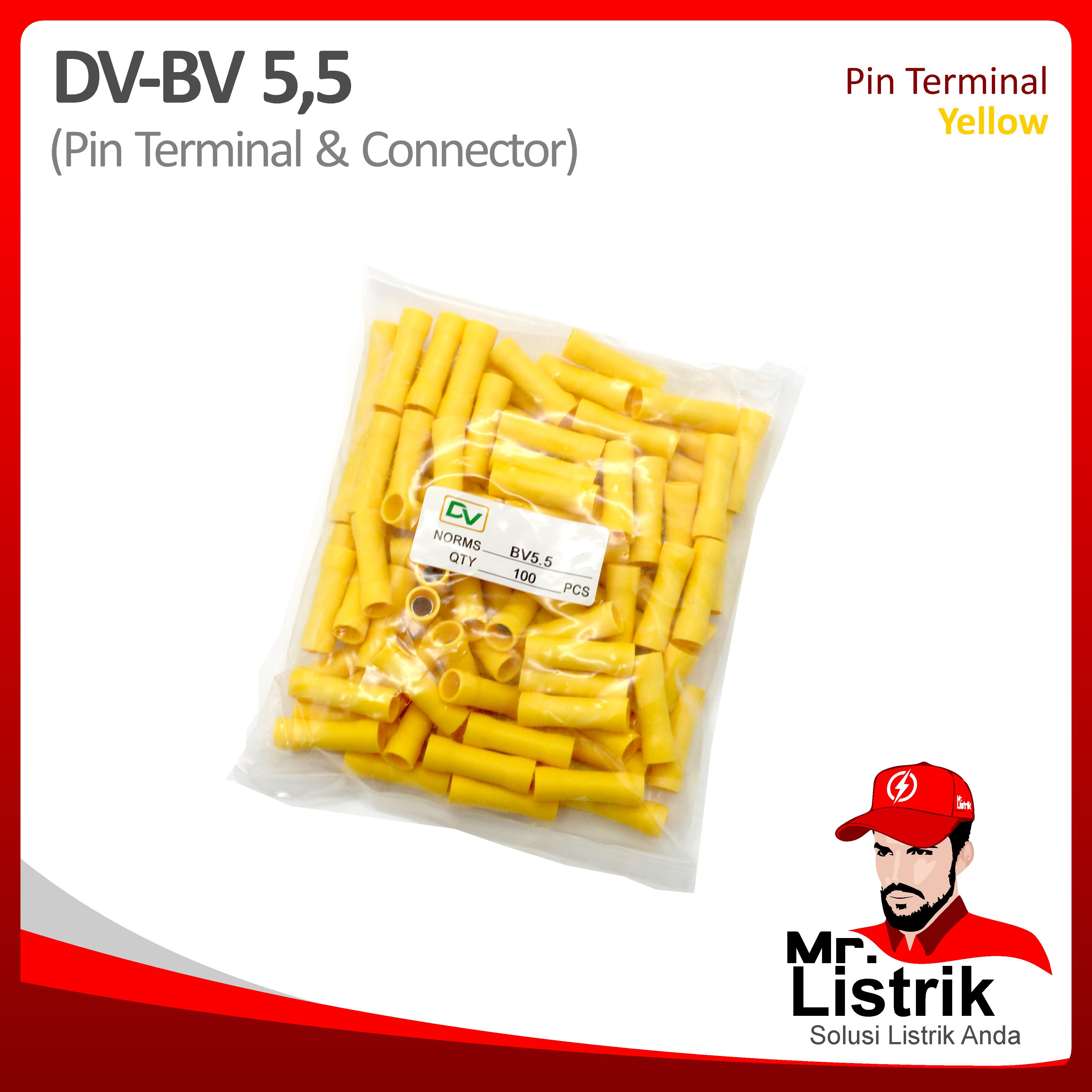 Connector Skun 4-6mm Yellow DV BV5.5
