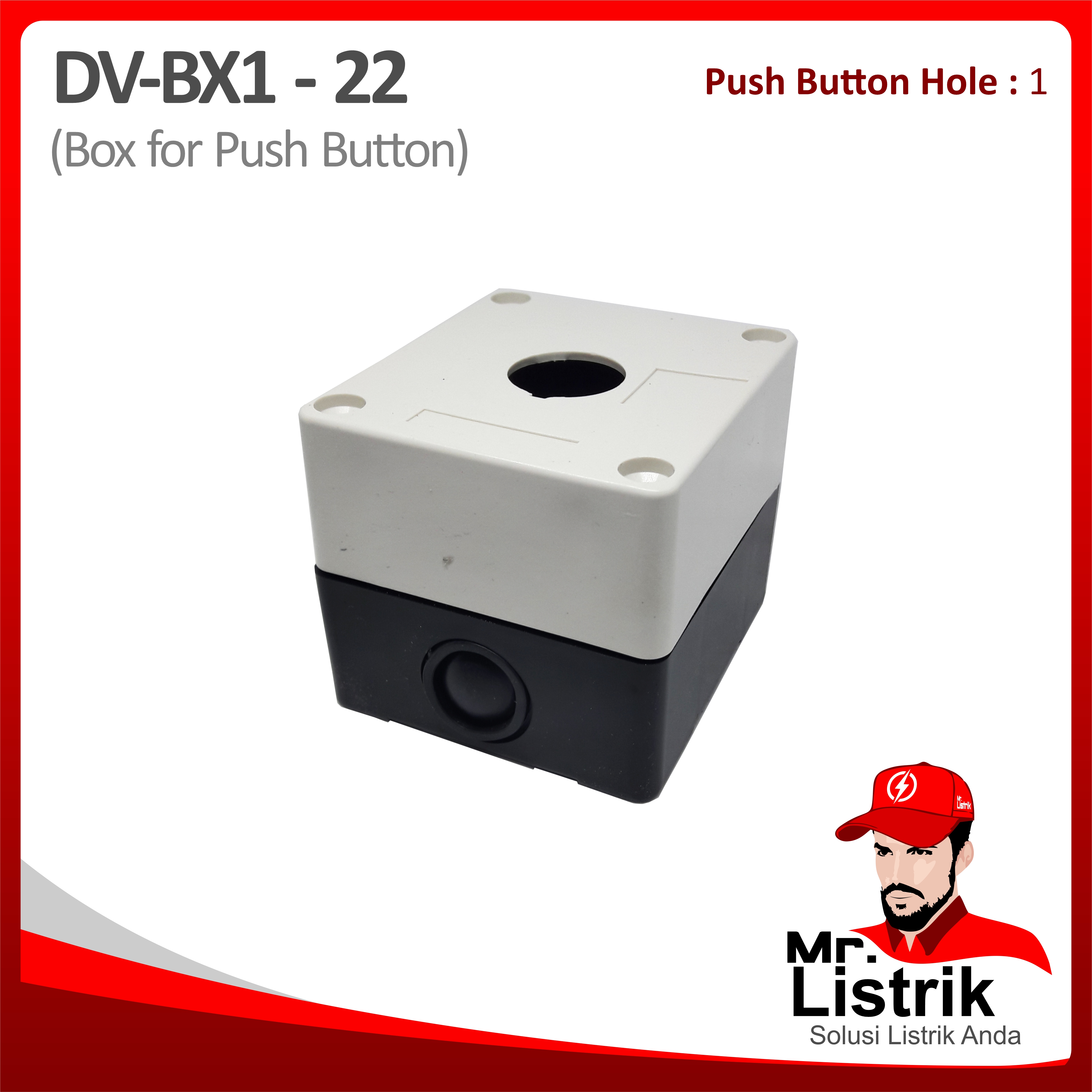 Box for Push Button 22mm 1 Hole DV BX1-22