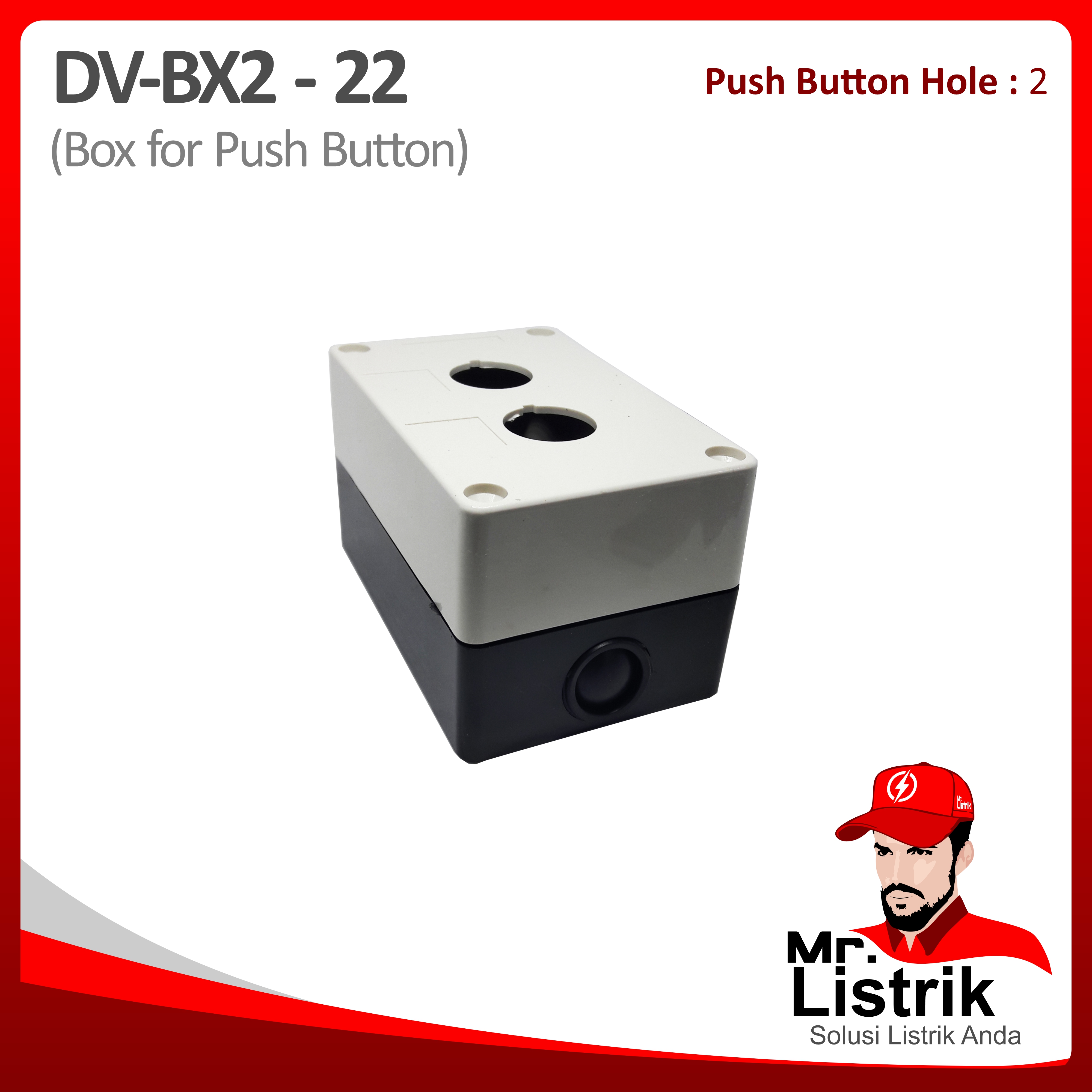 Box for Push Button 22mm 2Hole DV BX2-22
