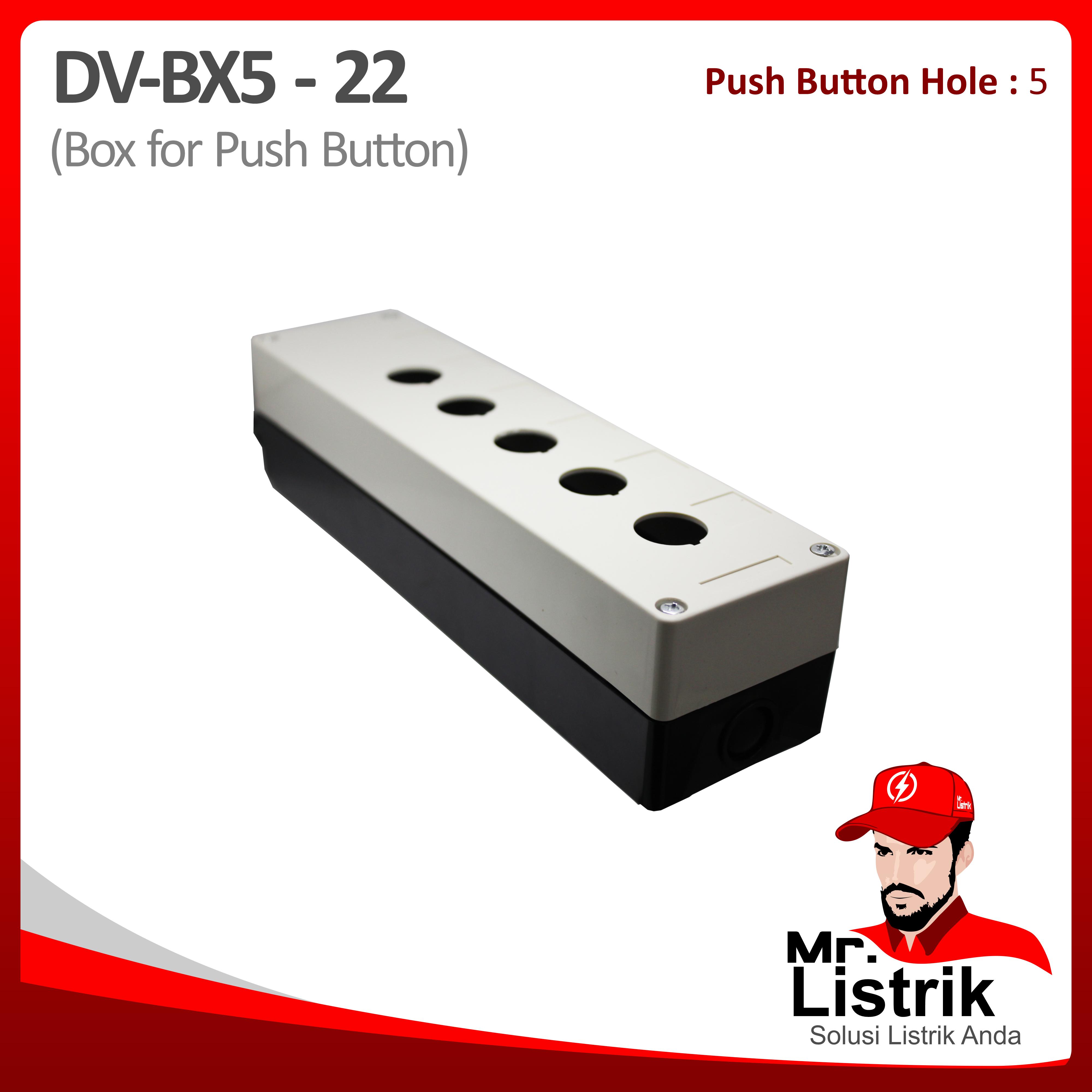 Box for Push Button 22mm 5 Hole DV BX5-22