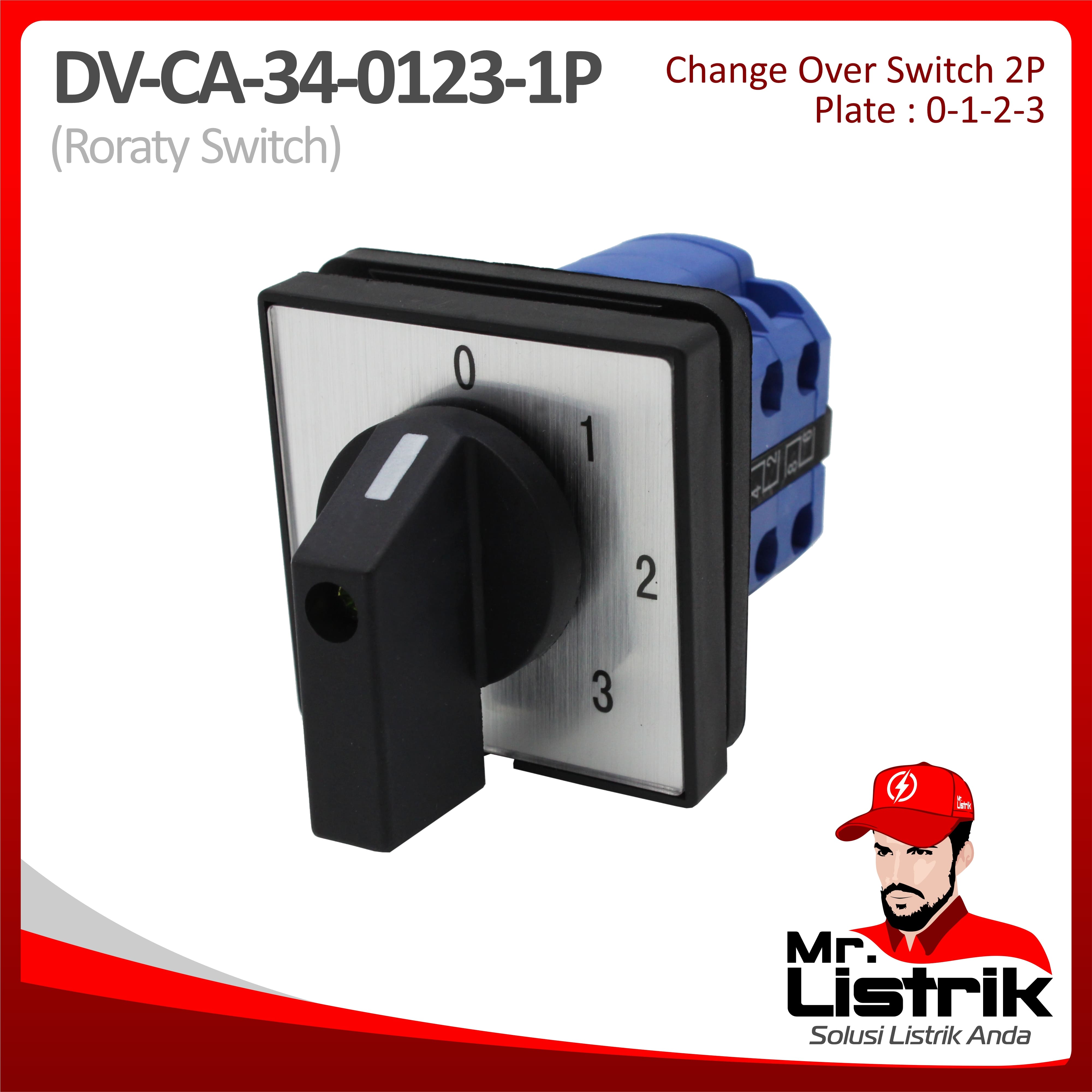 Rotary Switch 0-1-2-3 2P DV CA-34-0123-2P