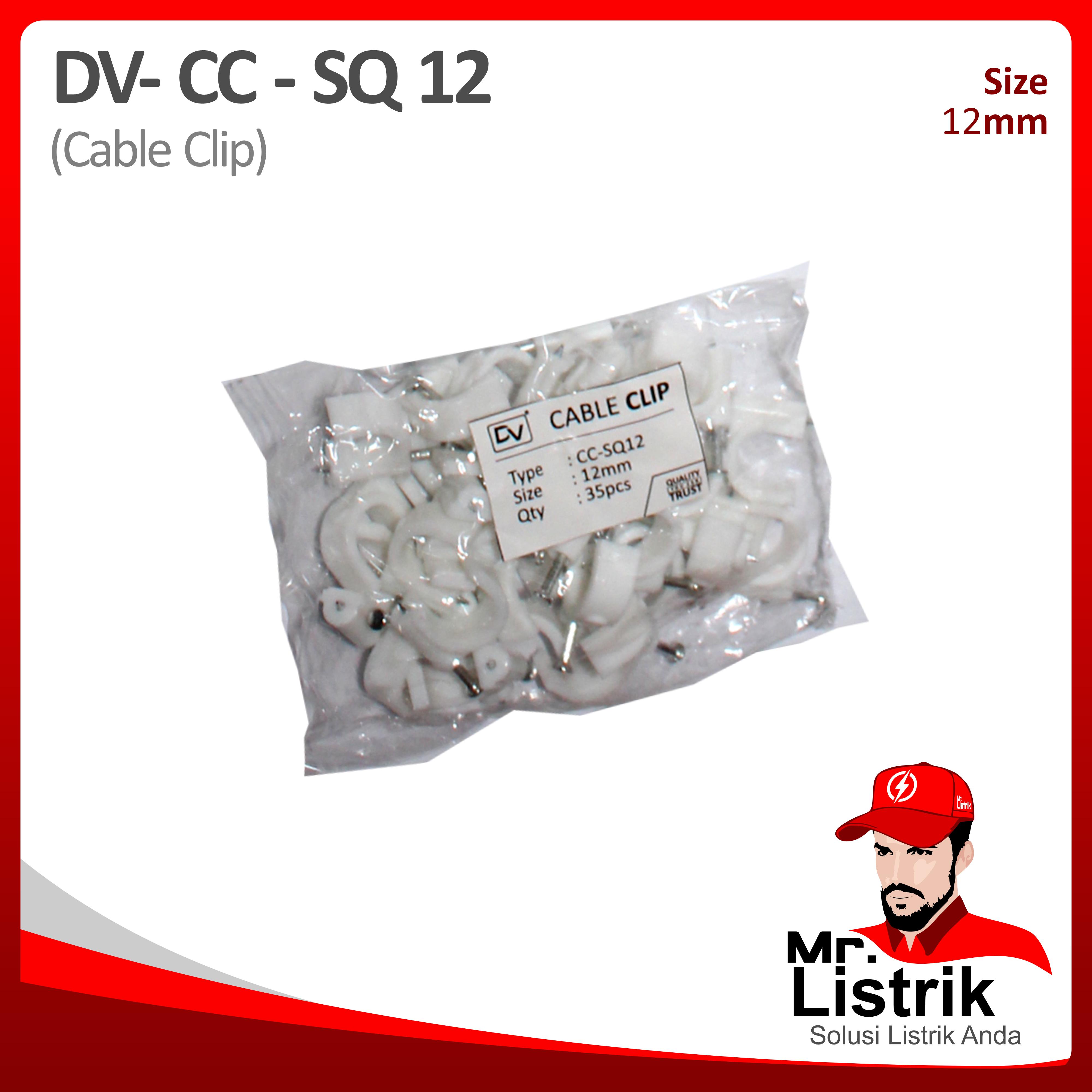 Cable Clip 12mm DV CC-SQ 12