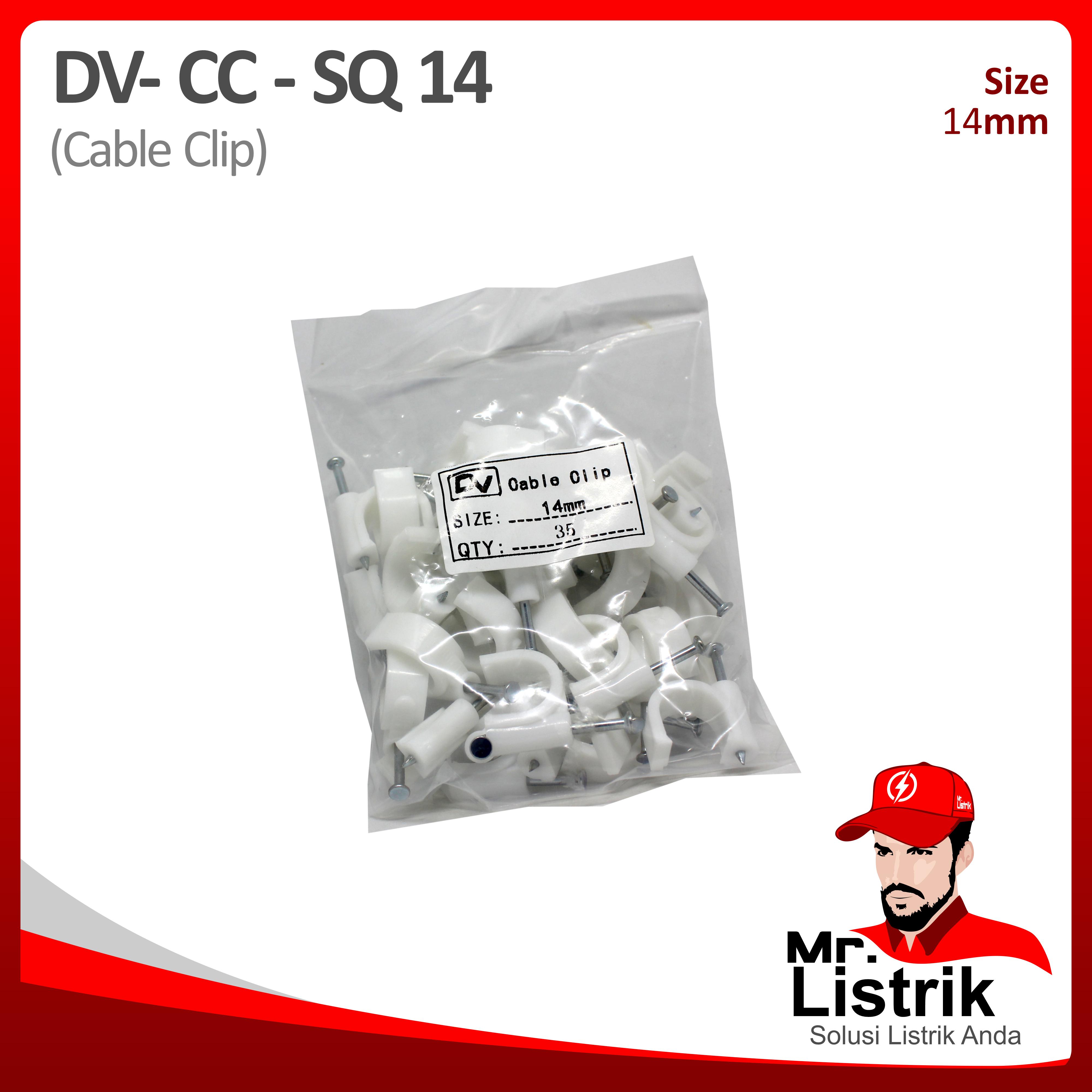 Cable Clip 14mm DV CC-SQ 14