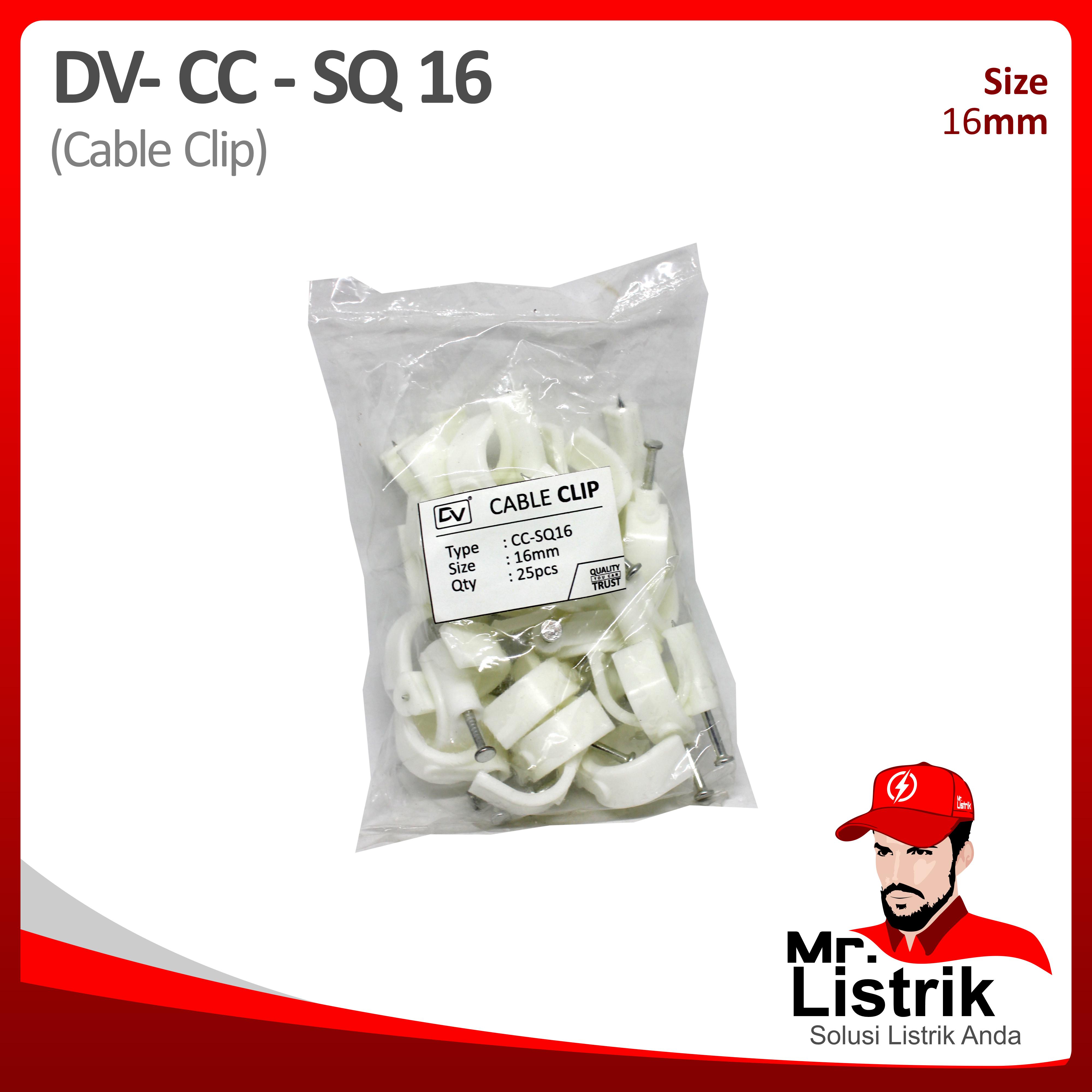 Cable Clip 16mm DV CC-SQ 16