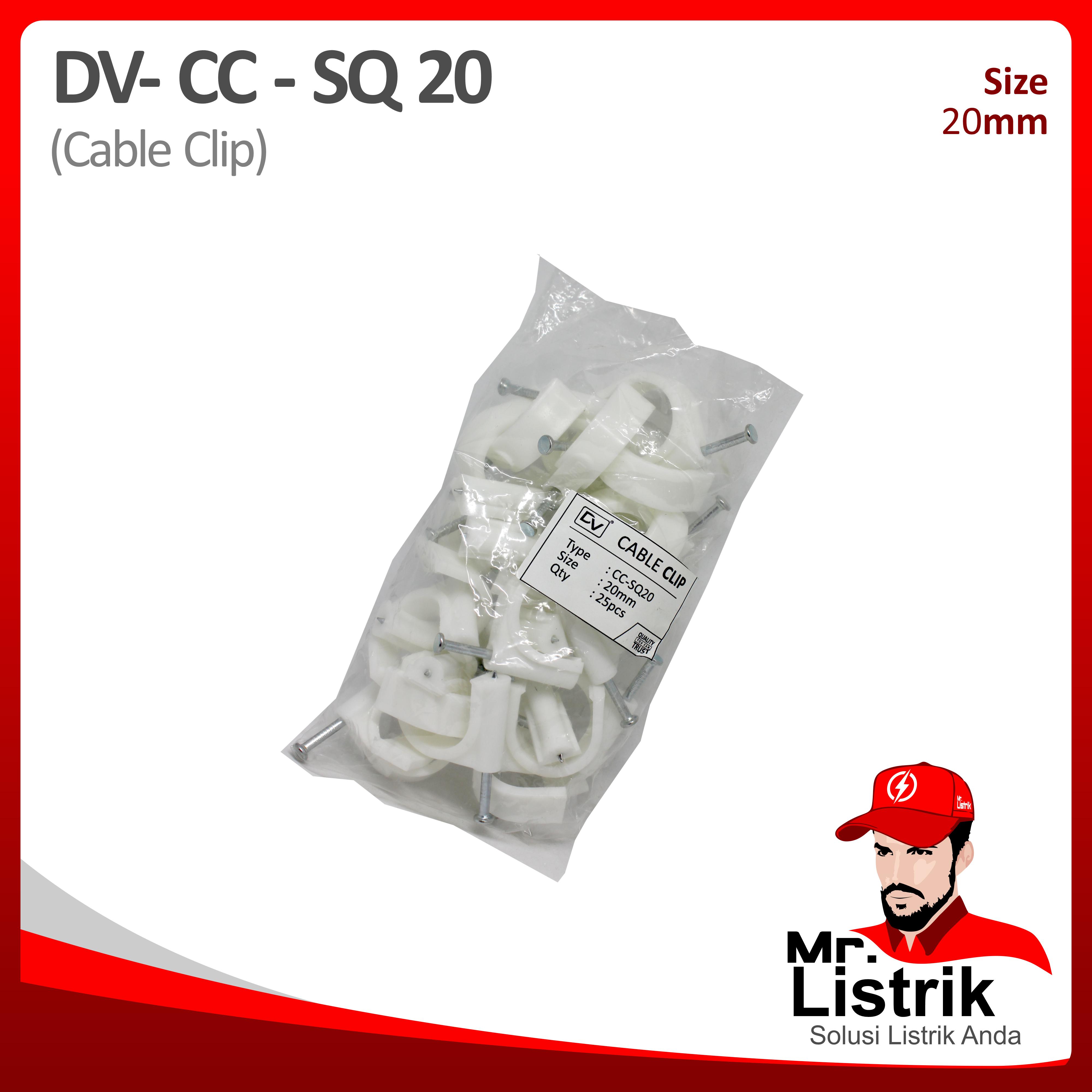 Cable Clip 20mm DV CC-SQ 20