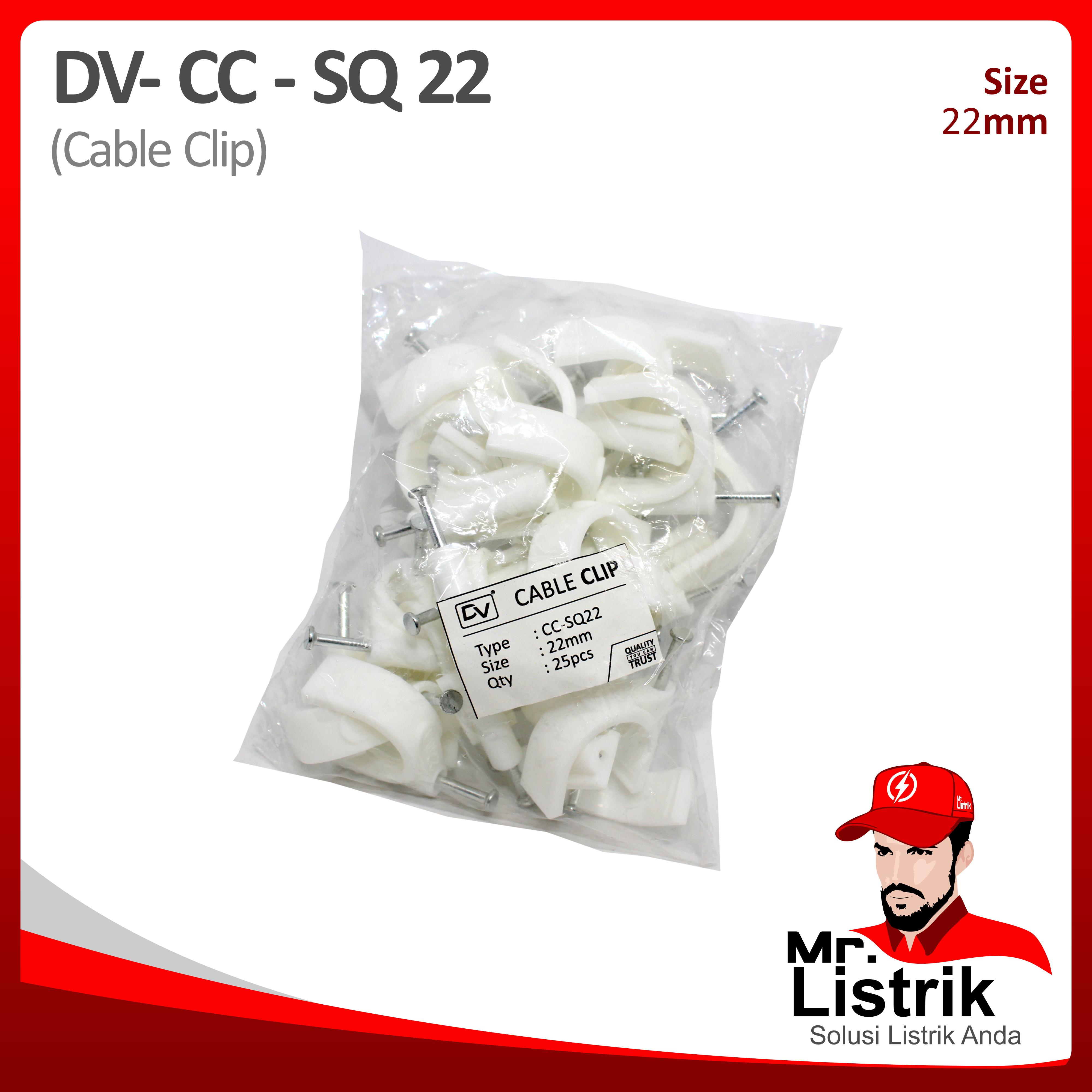 Cable Clip 22mm DV CC-SQ 22