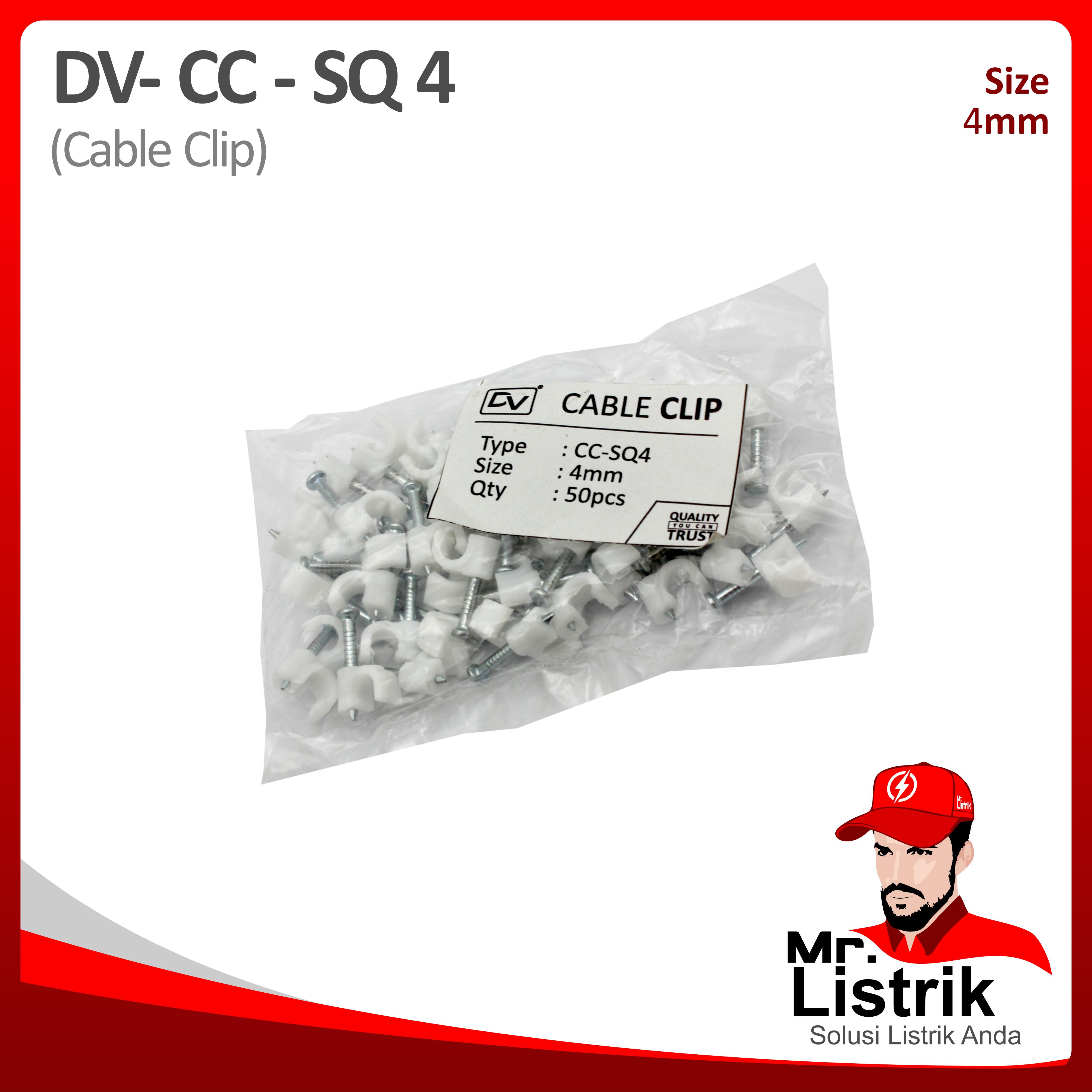 Cable Clip 4mm DV CC-SQ 4