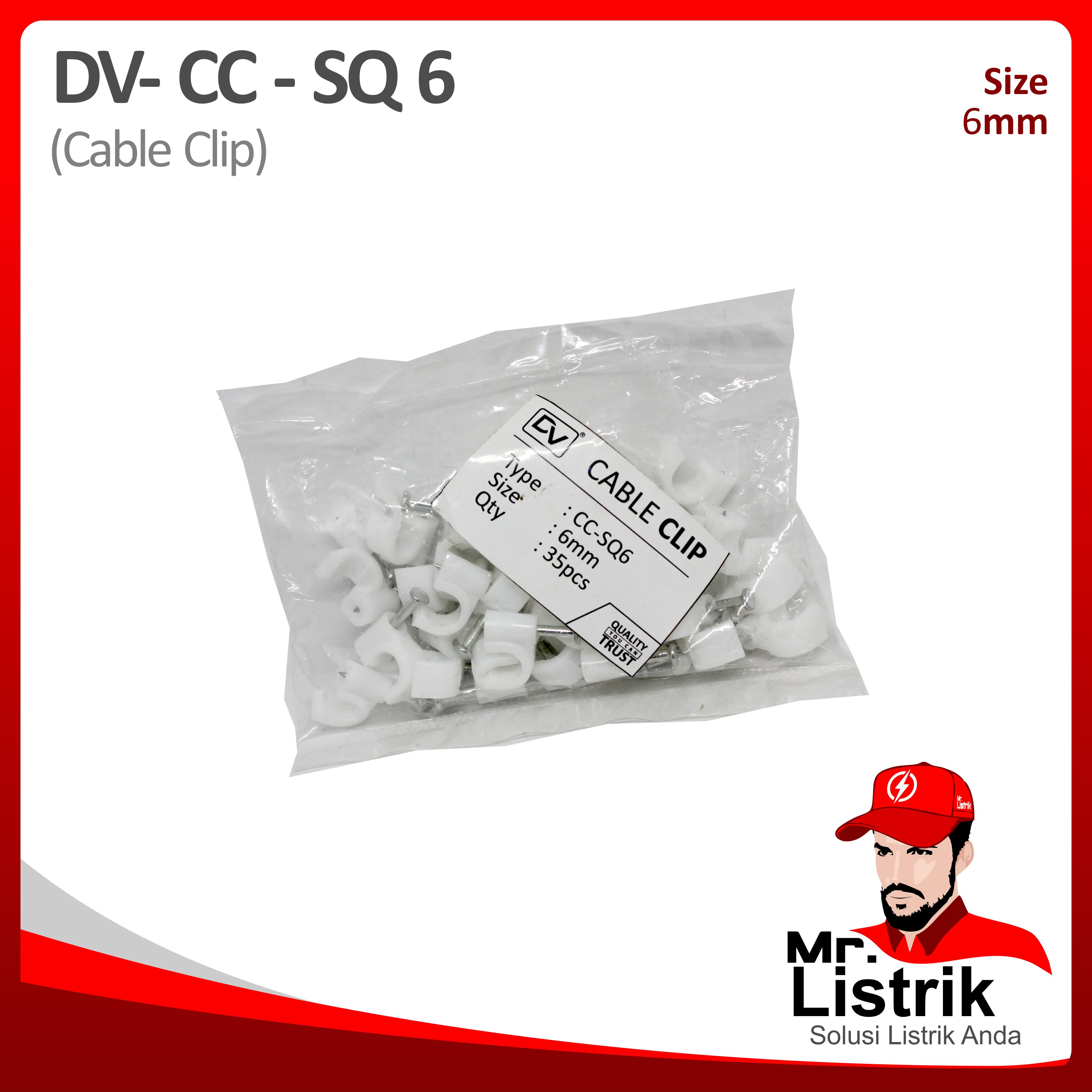 Cable Clip 6mm DV CC-SQ 6