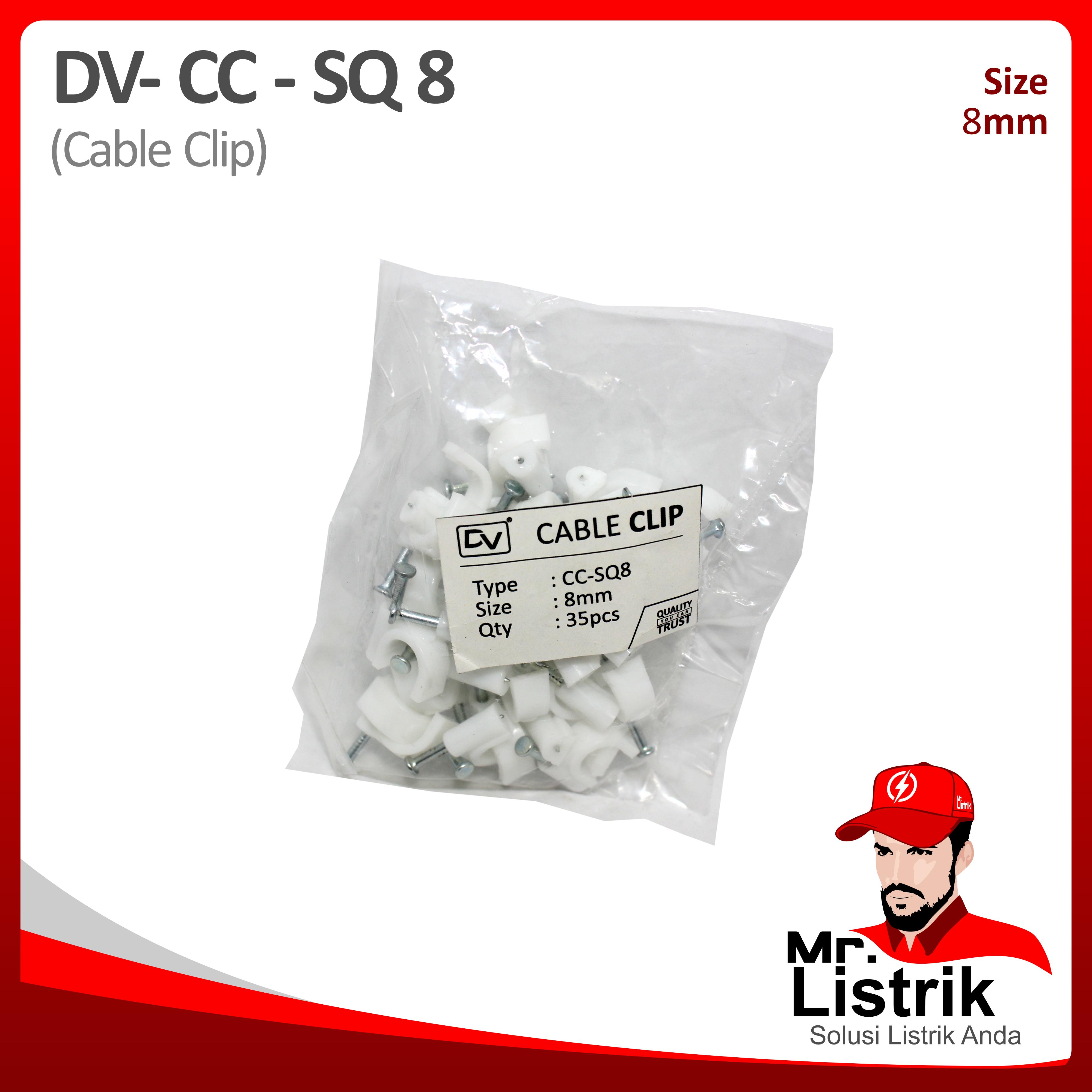 Cable Clip 8mm DV CC-SQ 8