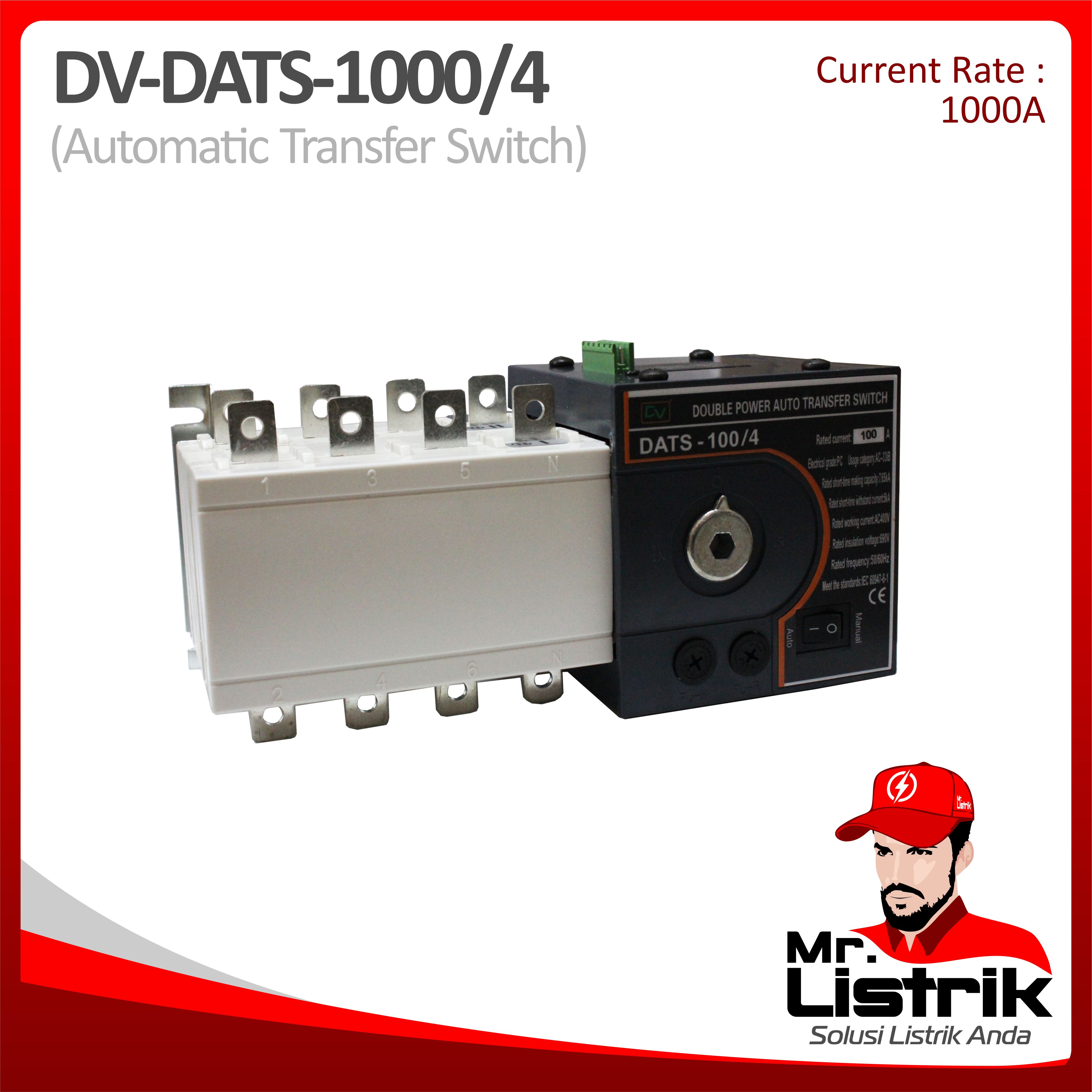 ATS Motorized 4P 1000A DV DATS 1000/4