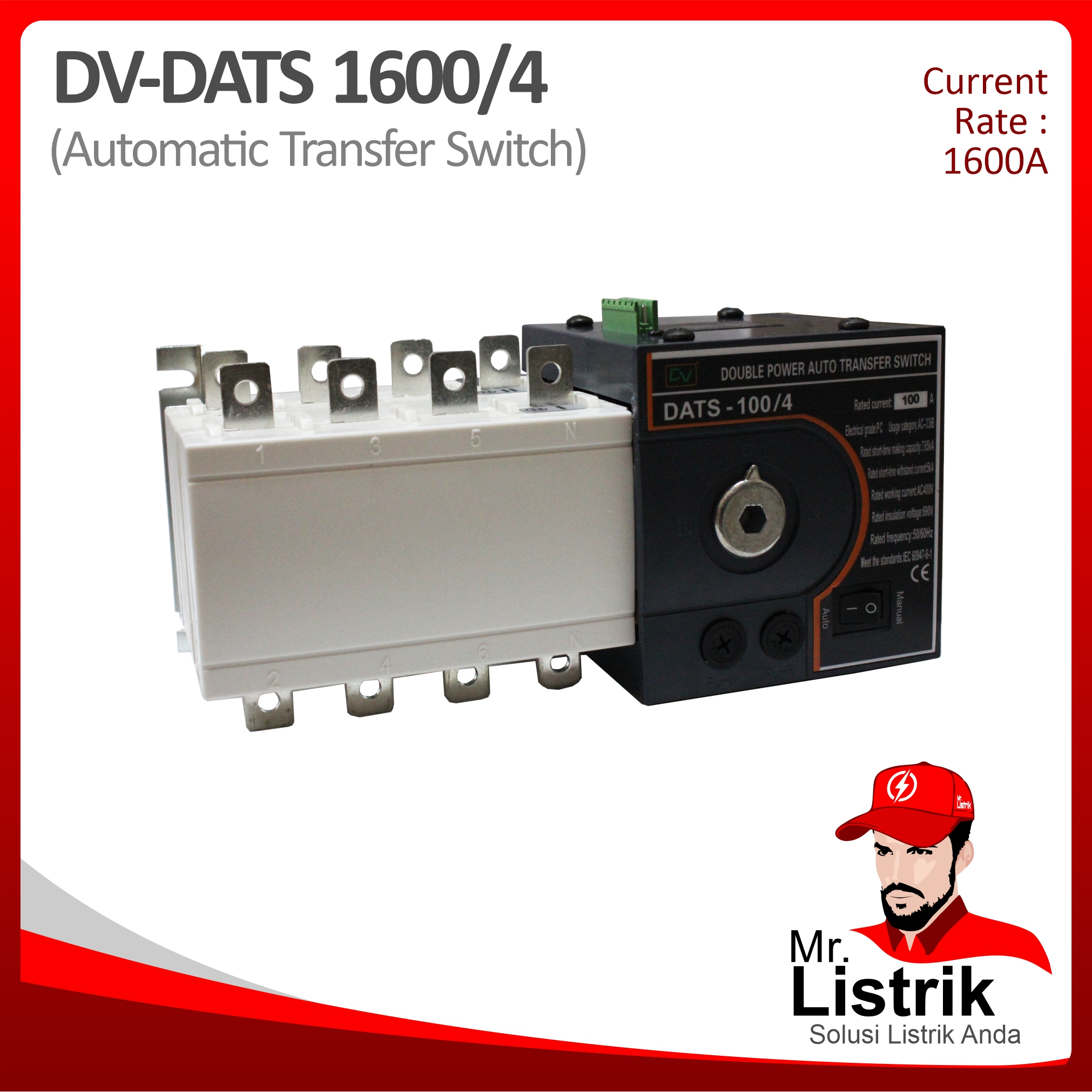 ATS Motorized 4P 1600A DV DATS 1600/4