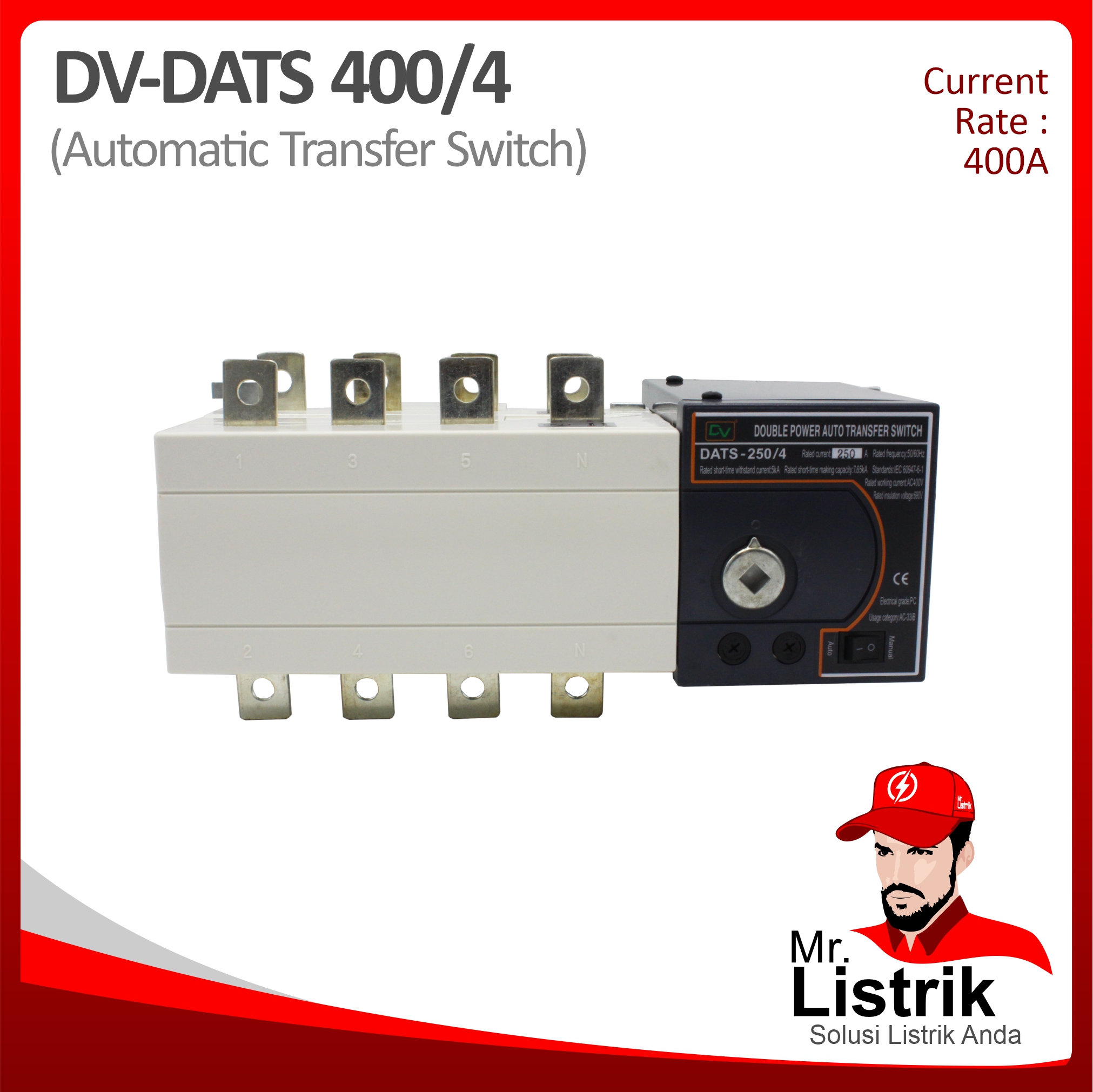 ATS Motorized 4P 400A DV DATS 400/4