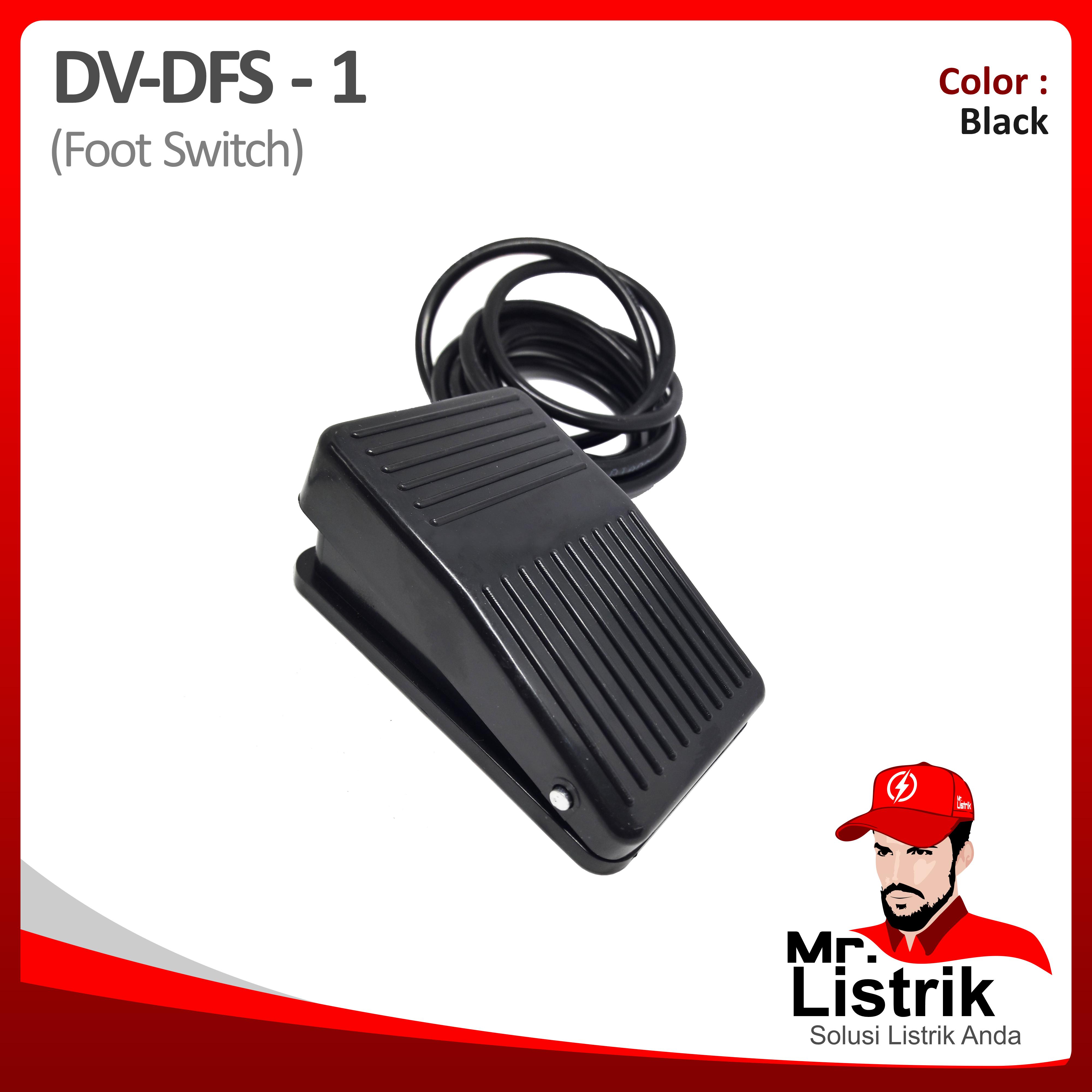 Mini Foot Switch Plastic 10A DV DFS-1 - Black