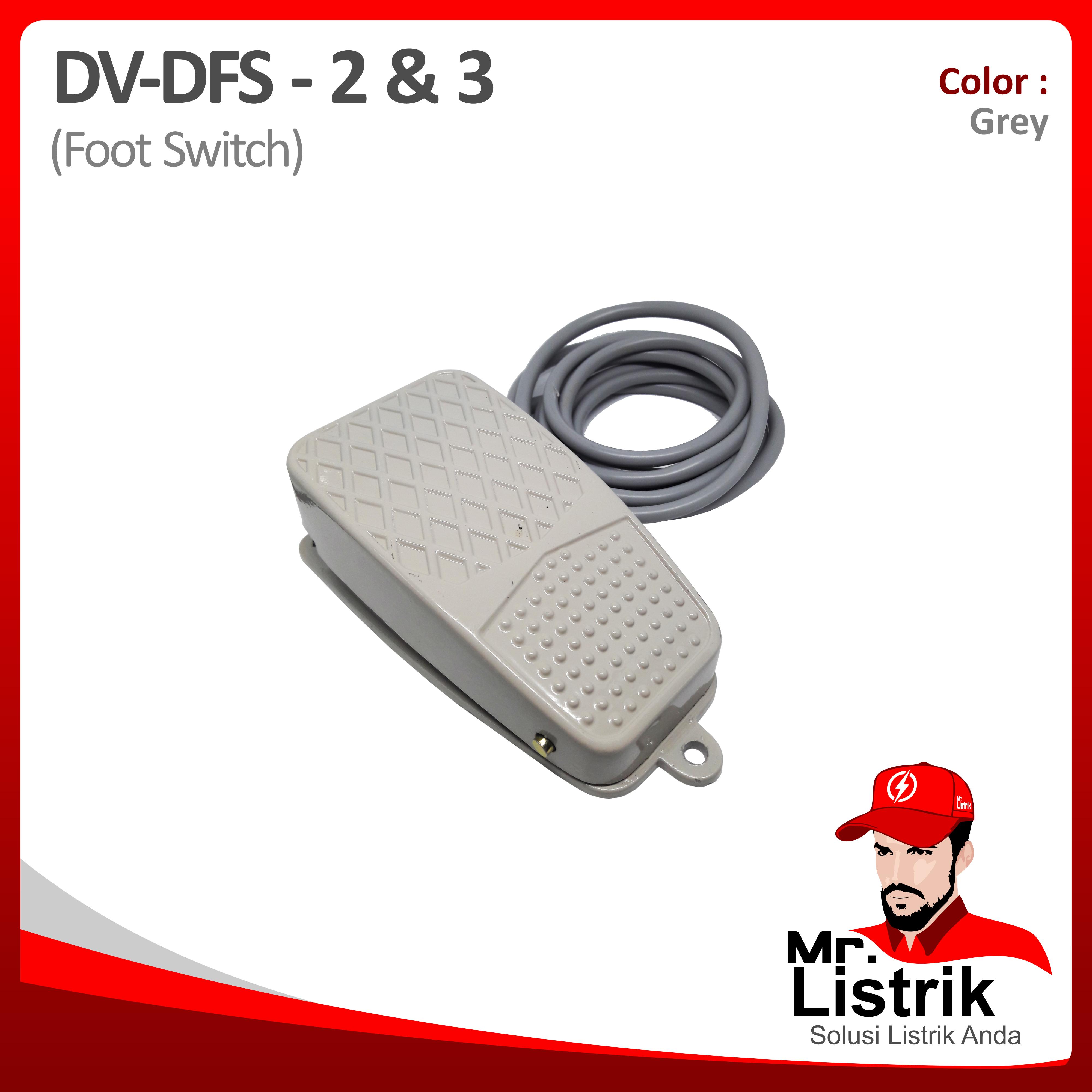 Momentary Foot Switch Aluminium Cast 10A DV DFS-2 - Grey