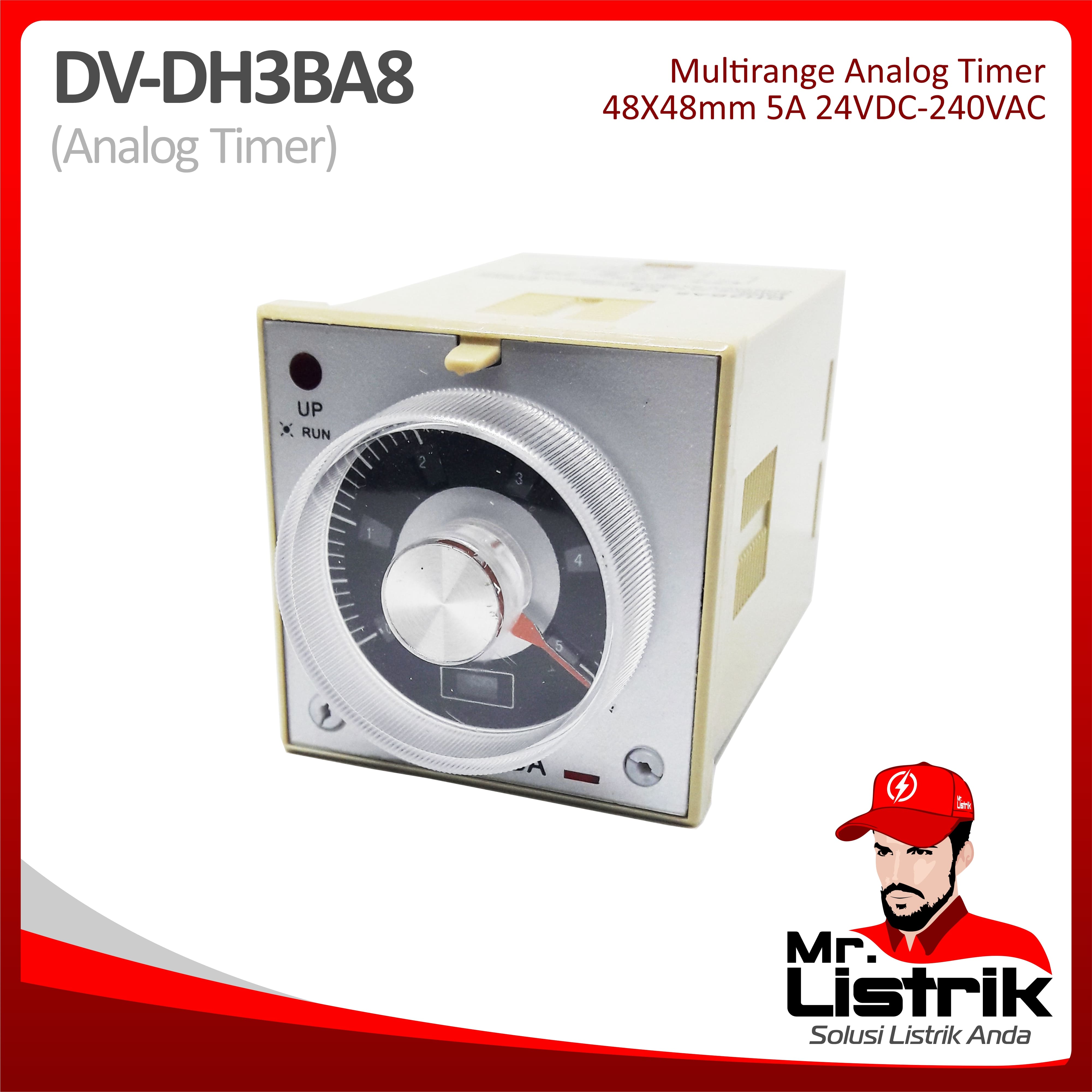 Multirange Analog Timer 48x48 DV DH3BA8