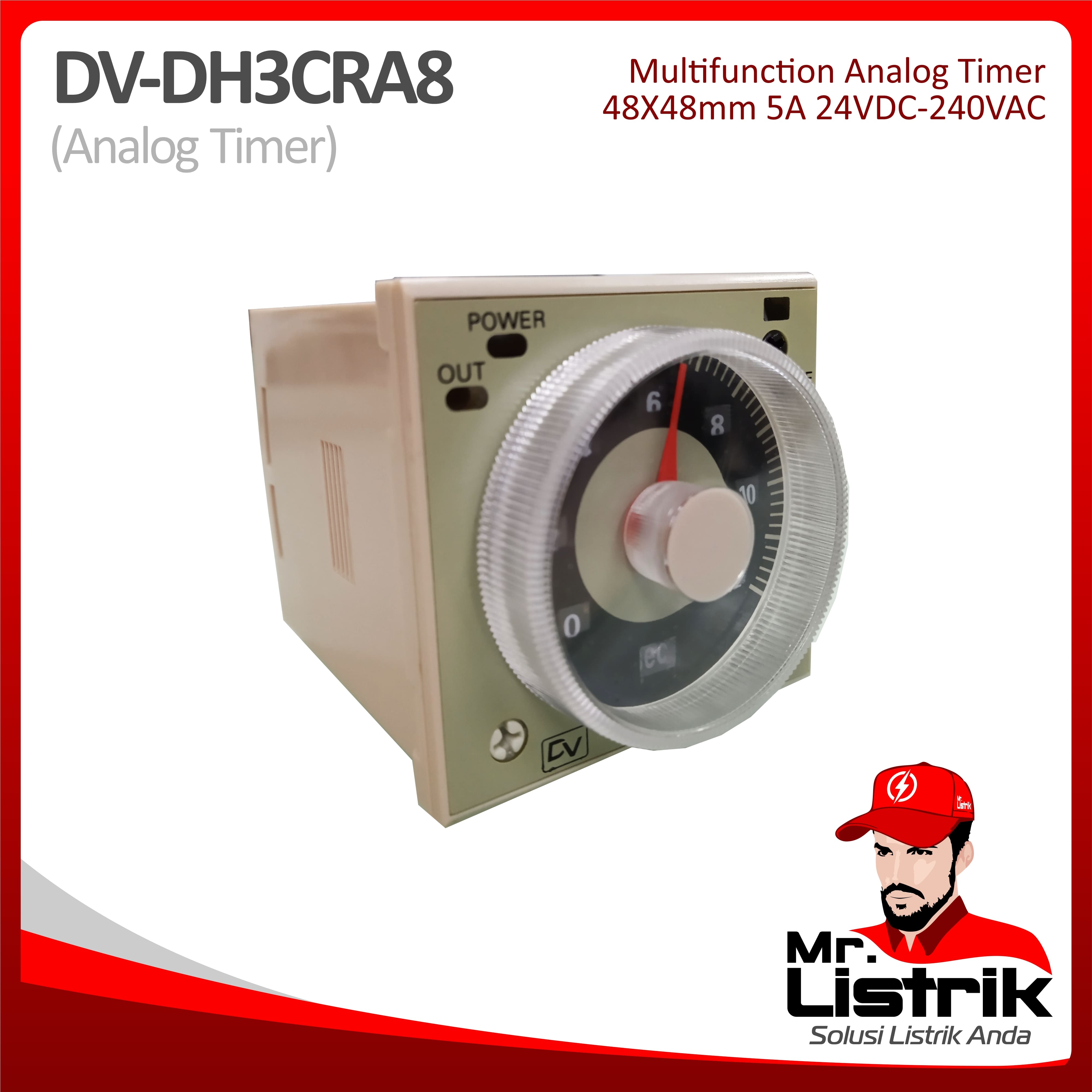 Multifunction Analog Timer 48x48 DV DH3CRA8