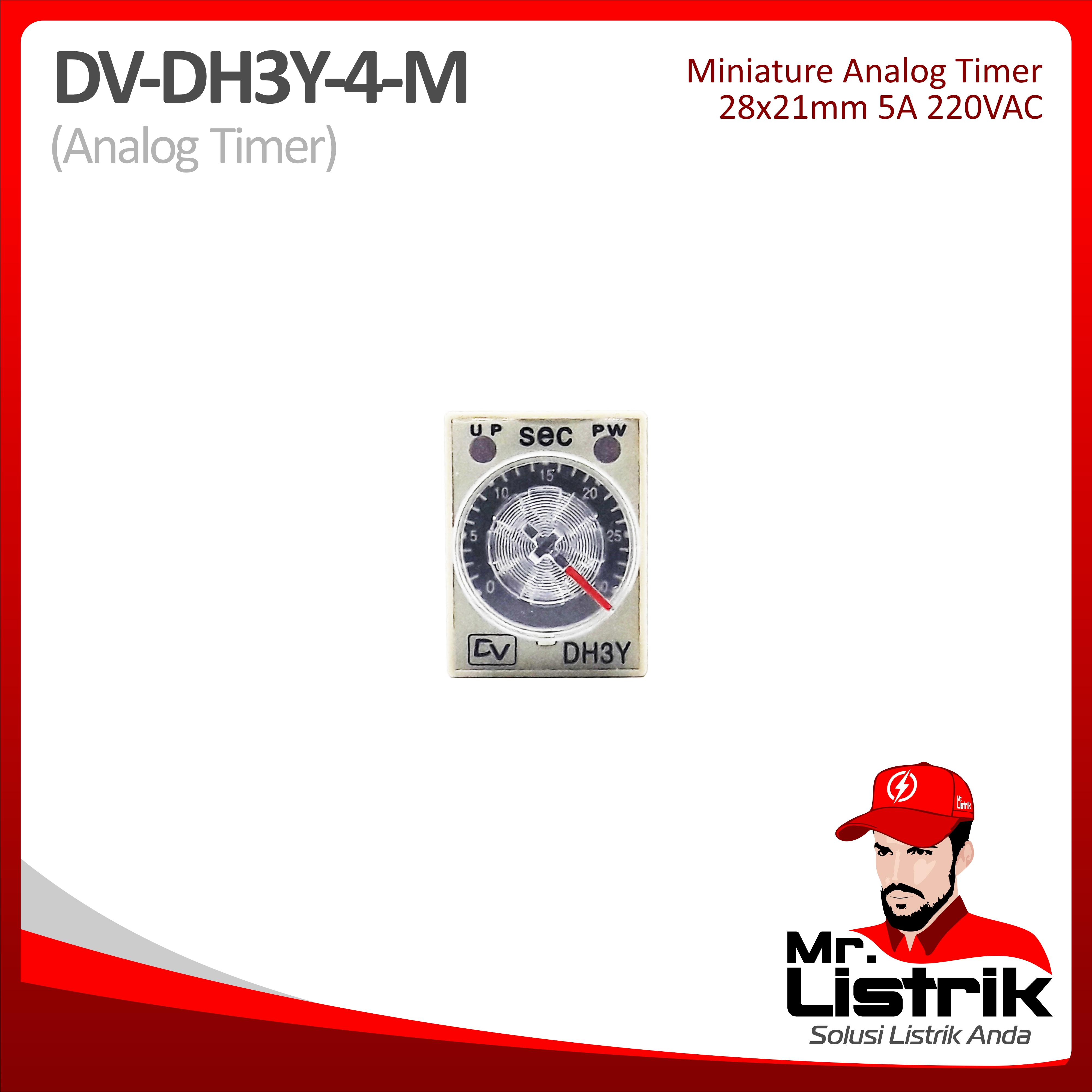 Miniature Analog Timer DV DH3Y-4-M