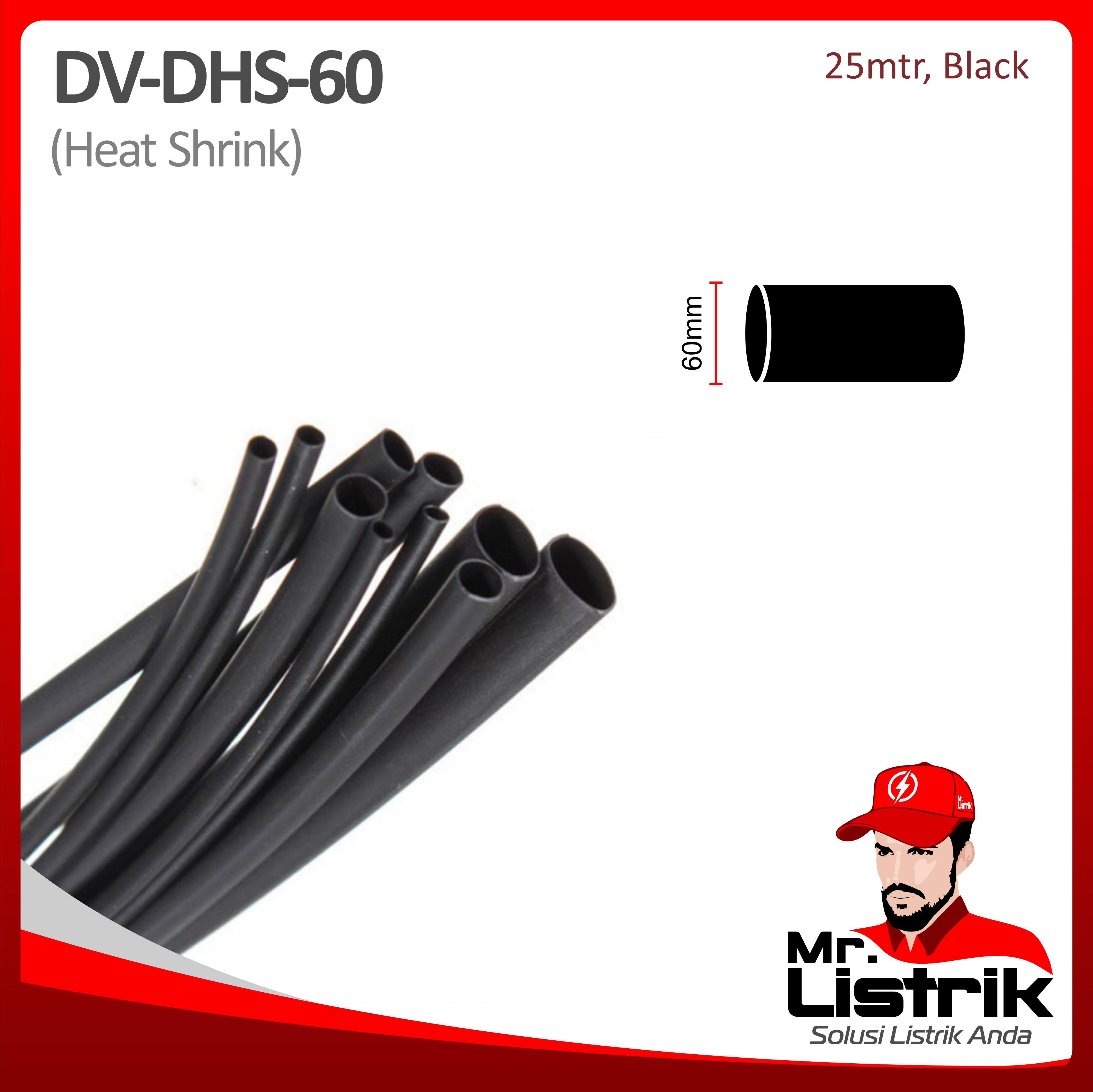Heatshrink 60mm Black DV DHS-60