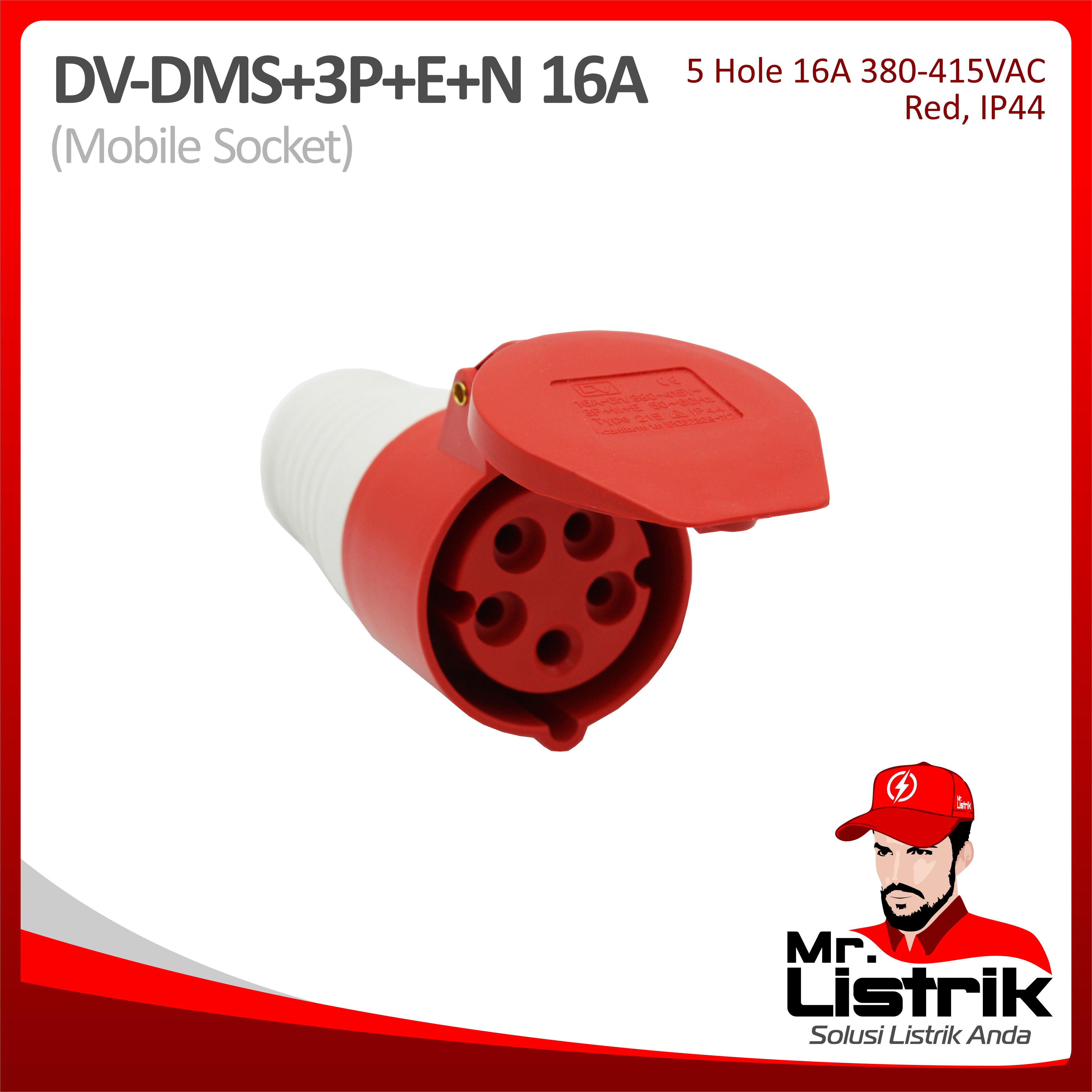 Mobile Socket 5 Pin 16A DV DMS-3P+E+N-16A