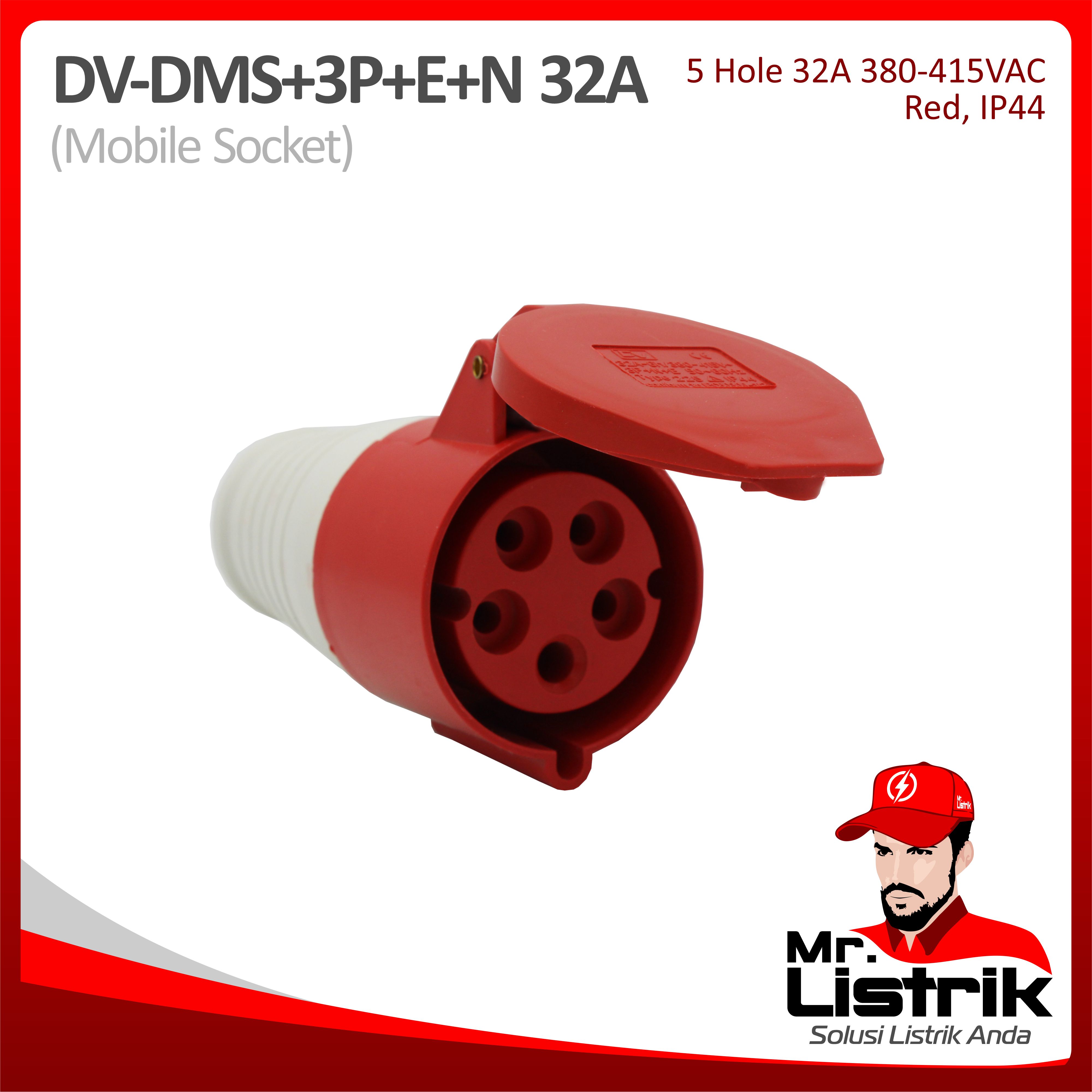 Mobile Socket 5 Pin 32A DV DMS-3P+E+N-32A