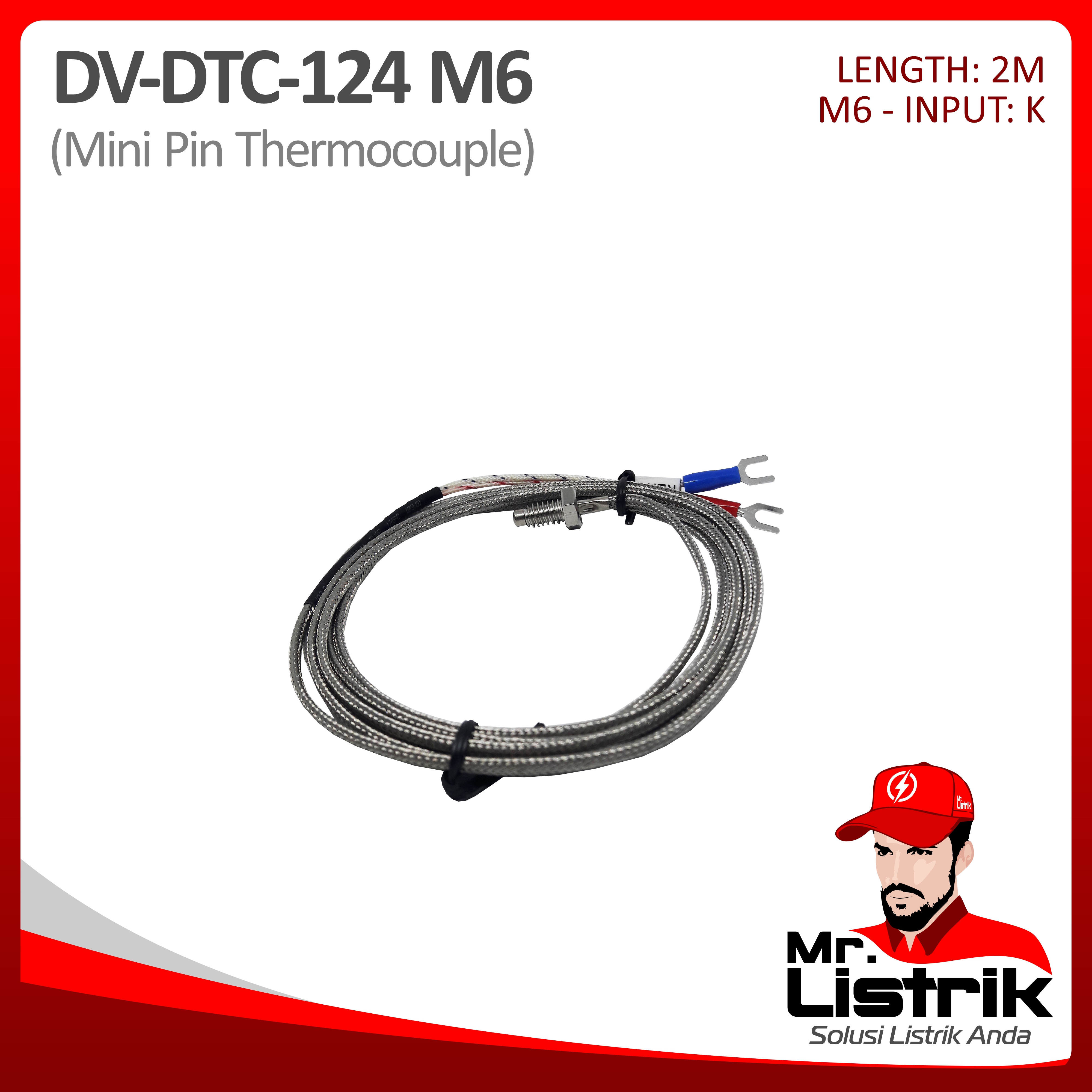 Mini Pin Thermocouple M6 DV DTC-124 M6