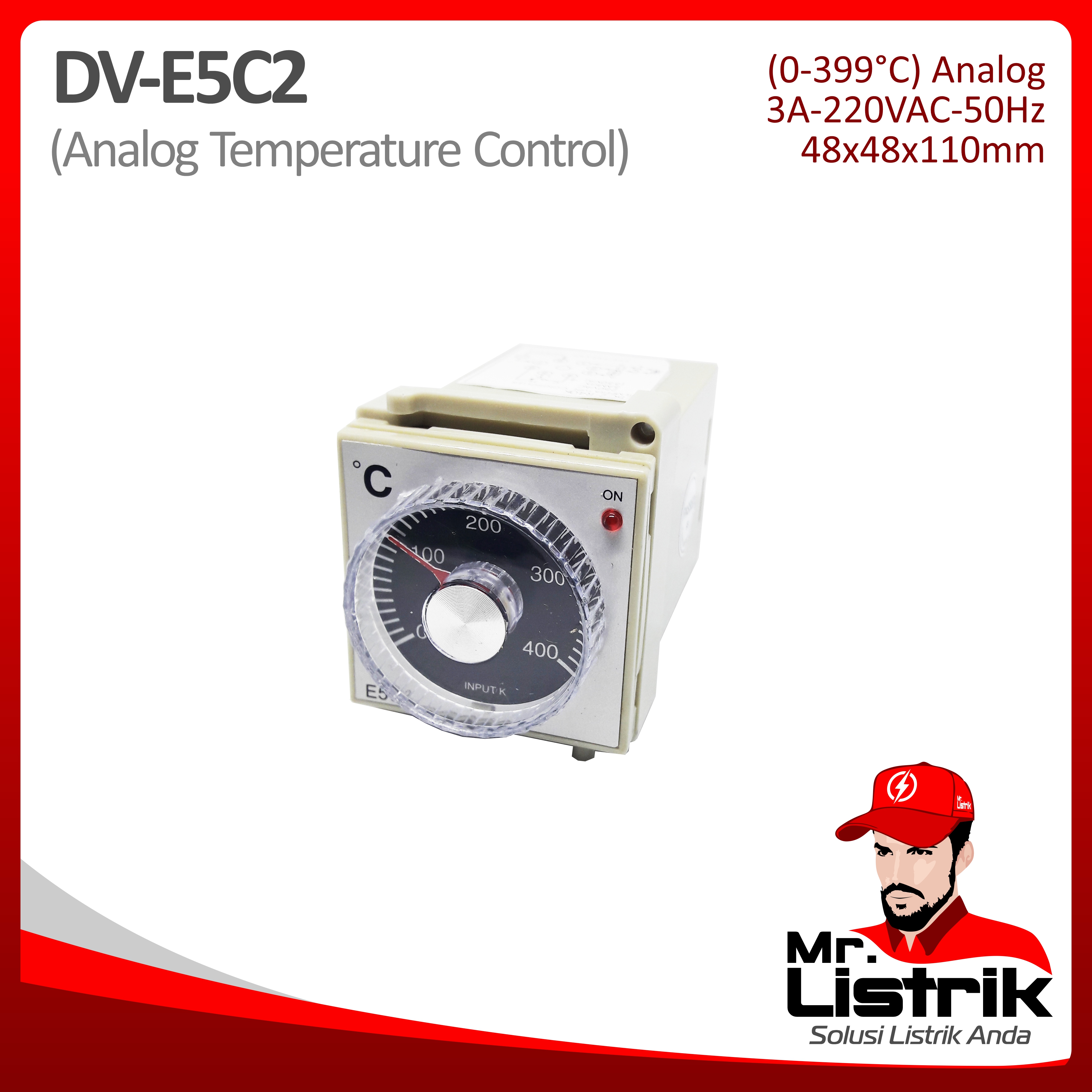 Analog Temperature Control 48x48 DV E5C2