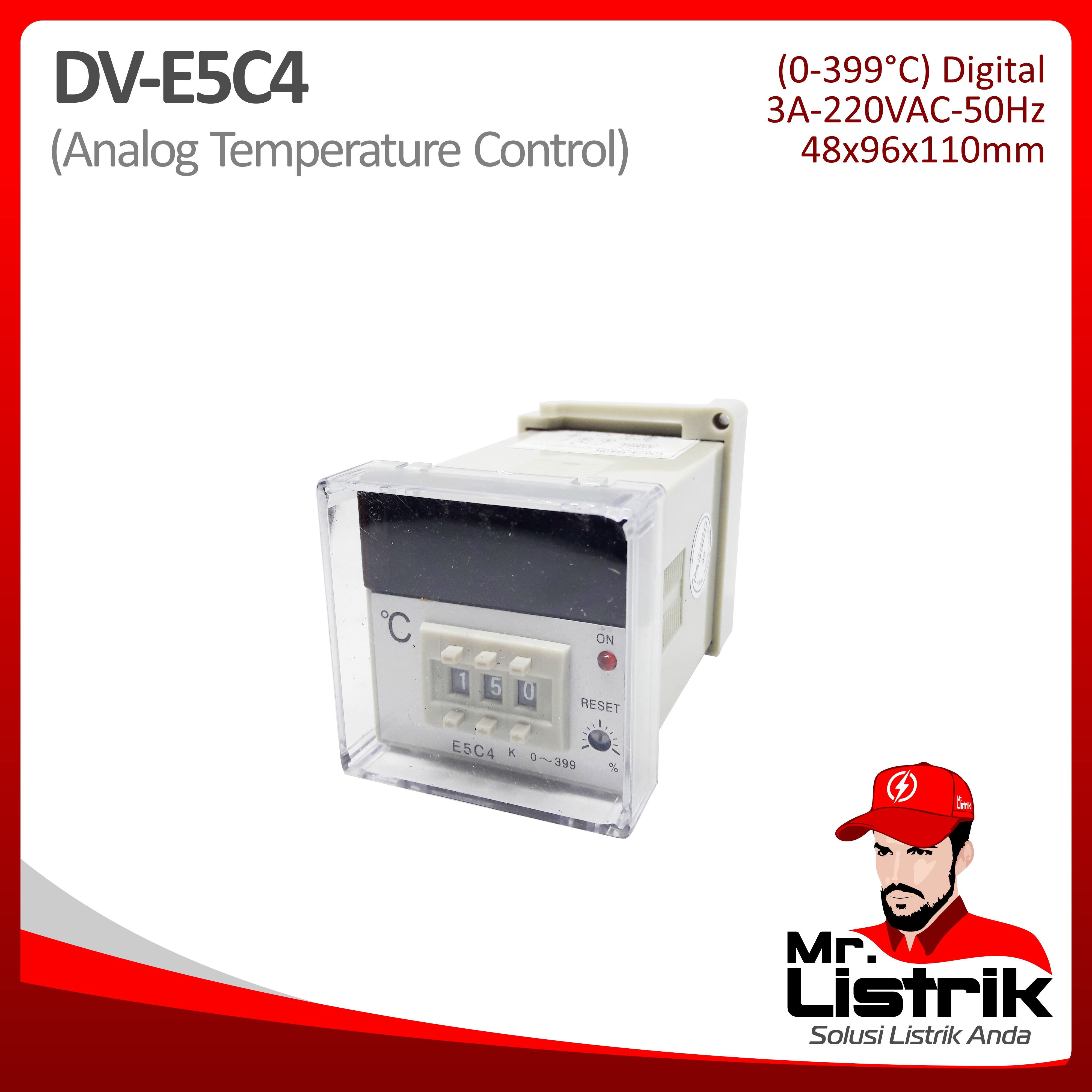 Digital Temperature Control 48x48 DV E5C4