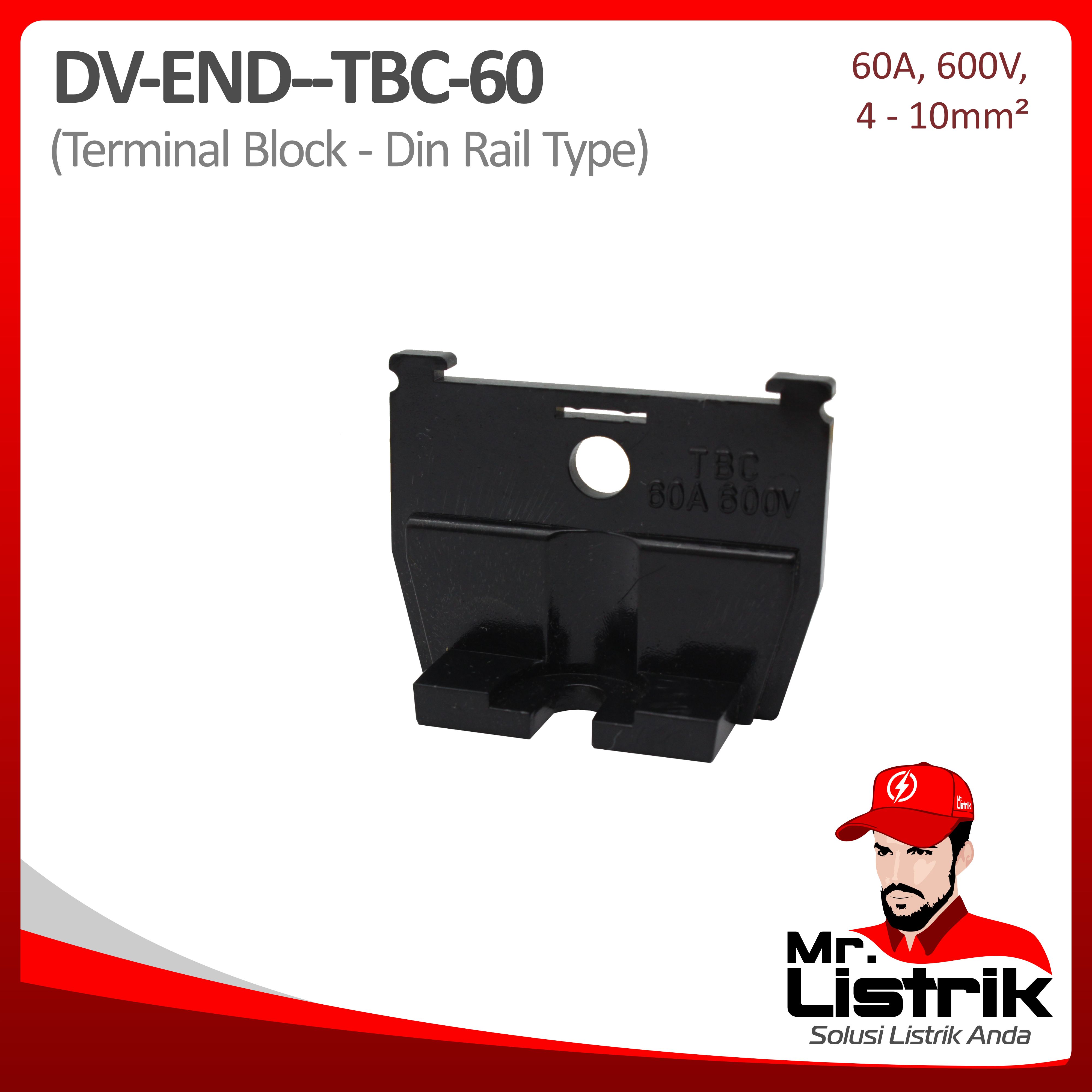 End Terminal Block TBC Series 60A DV End-TBC-60