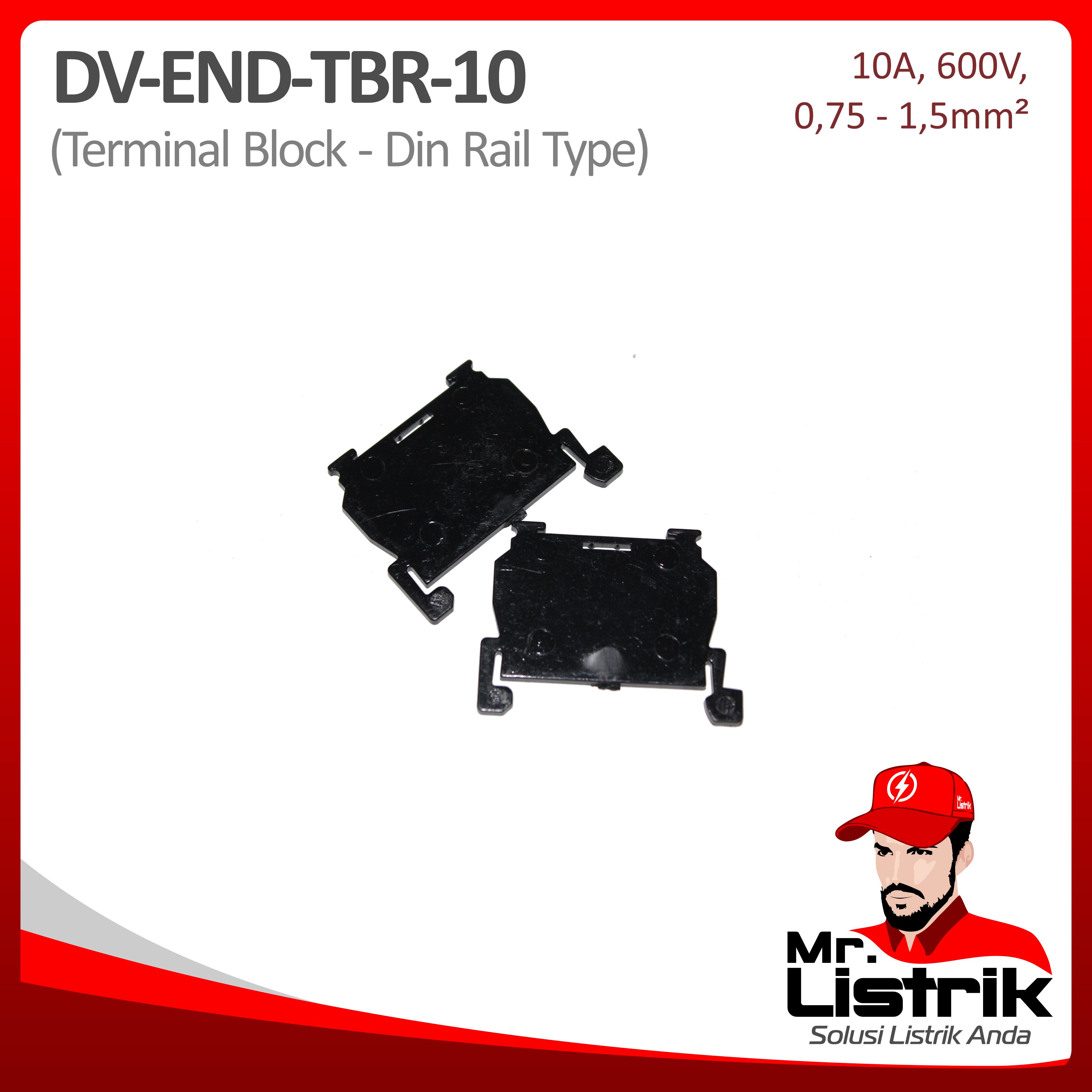 End Terminal Block TBR Series 10A DV End-TBR-10