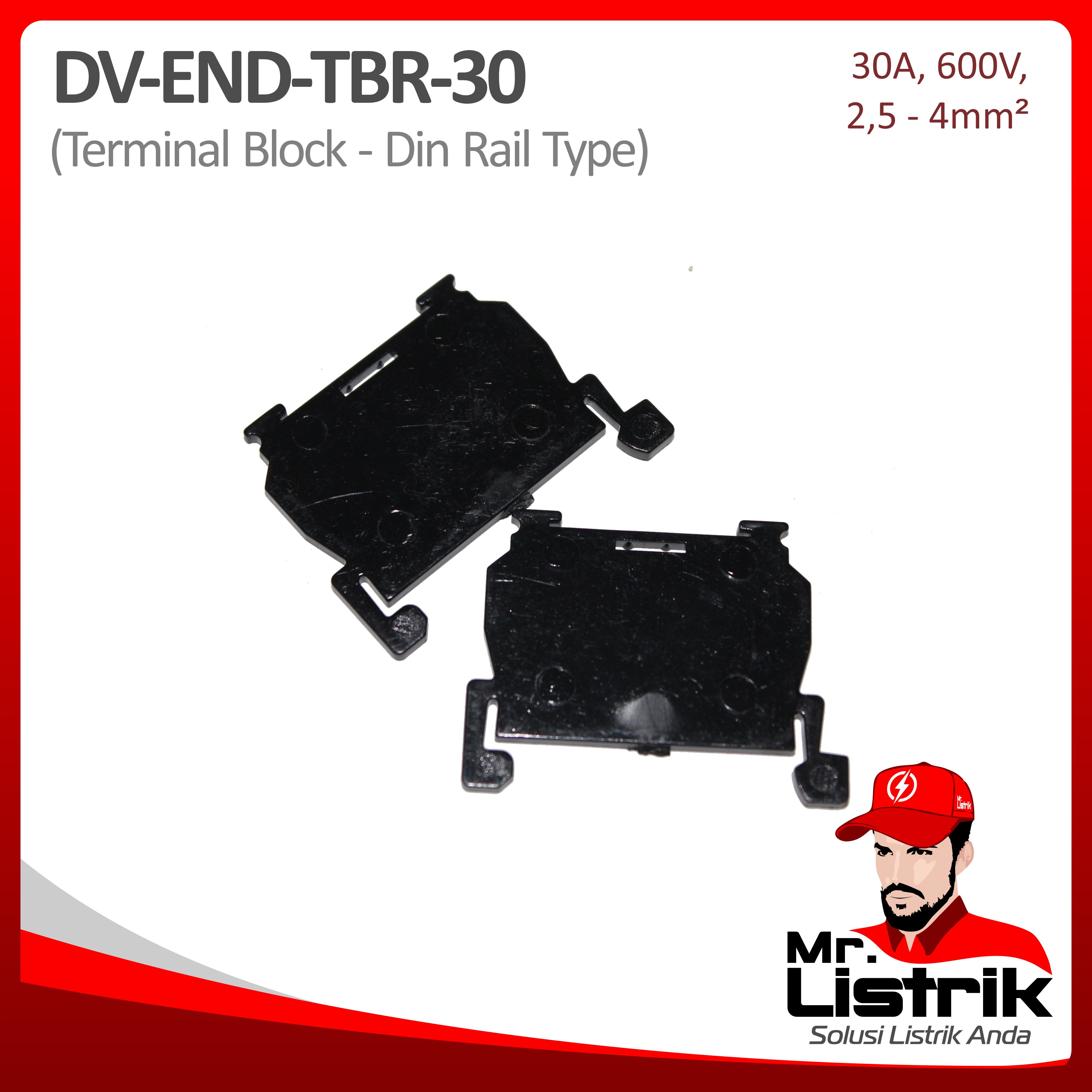 End Terminal Block TBR Series 30A DV End-TBR-30