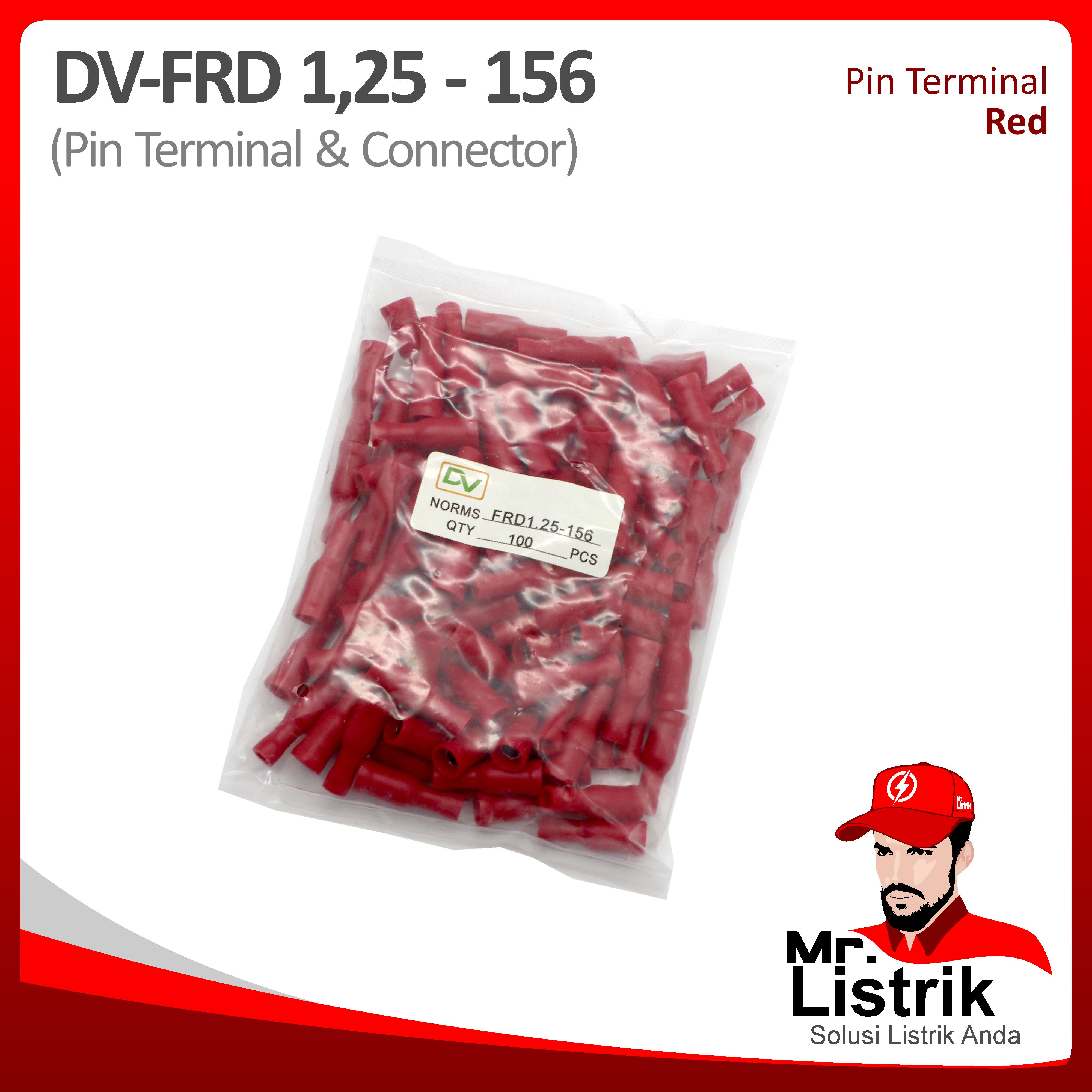 Female Fully Vynil Insulated Disconnect 0.5-1.5mm DV FRD1.25-156