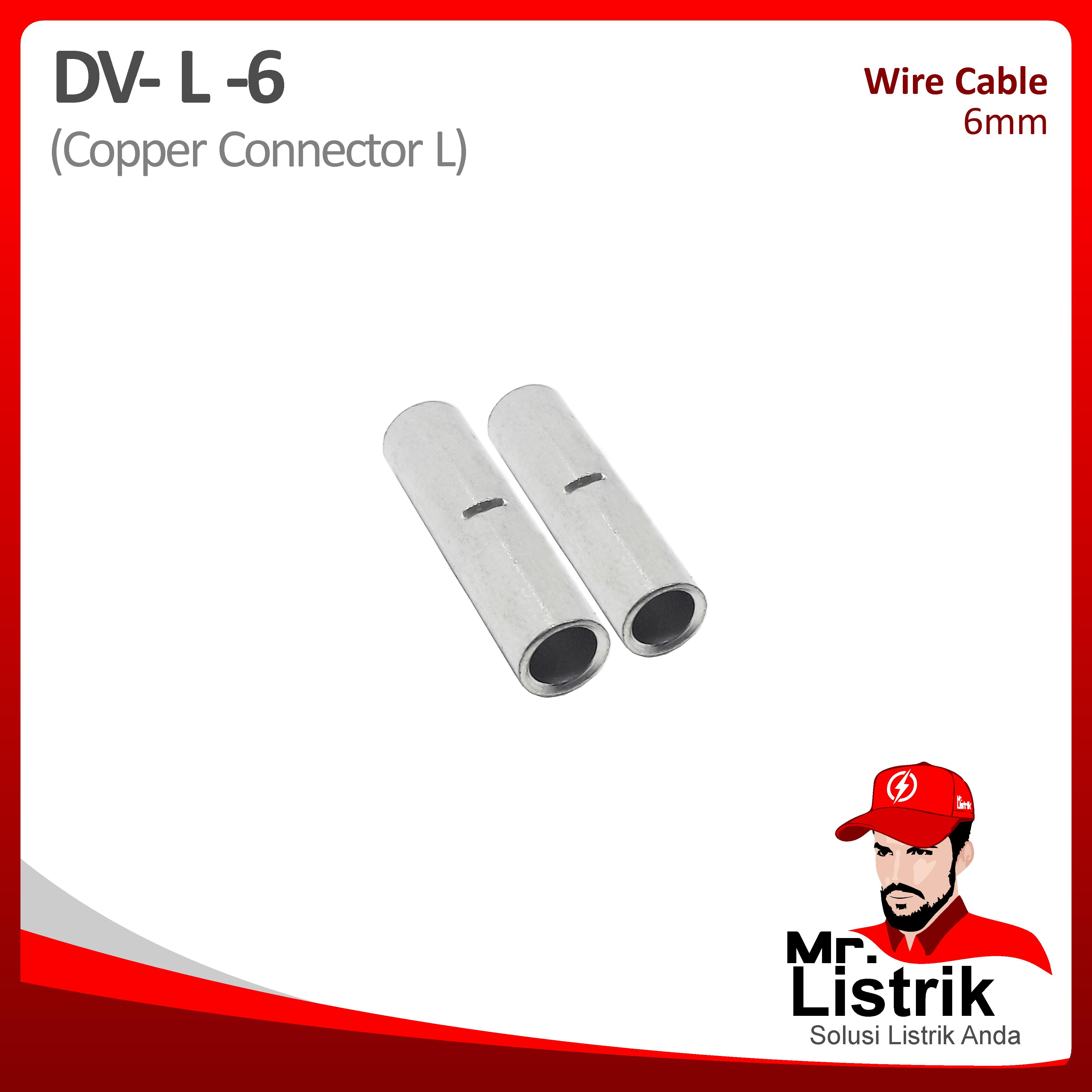 Copper Connector-L 6mm DV L-6