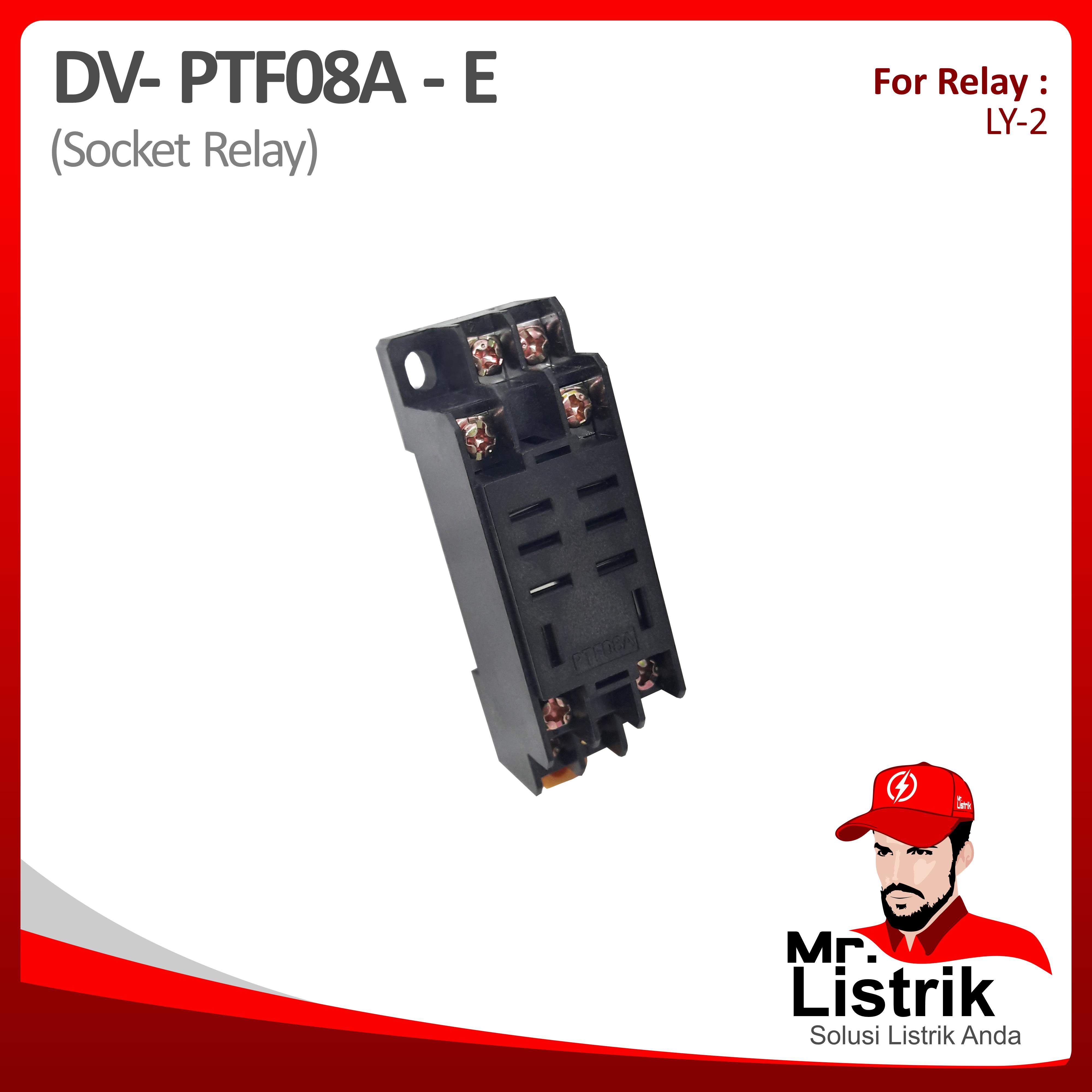Socket Relay 8 Pin LY-2 DV PTF08A-E