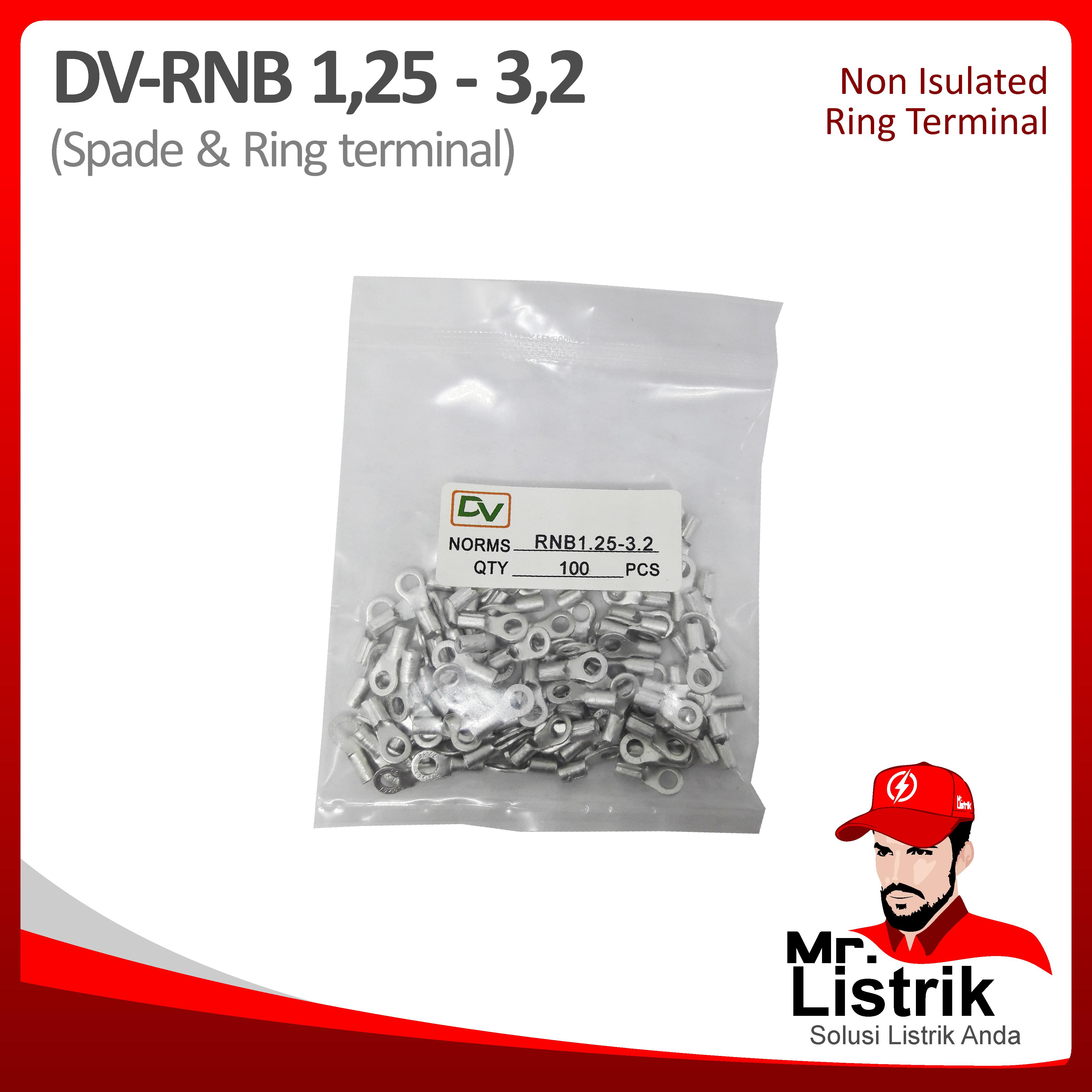 Non Insulated Skun Ring 0.5-1.5mm DV RNB1.25-3.2