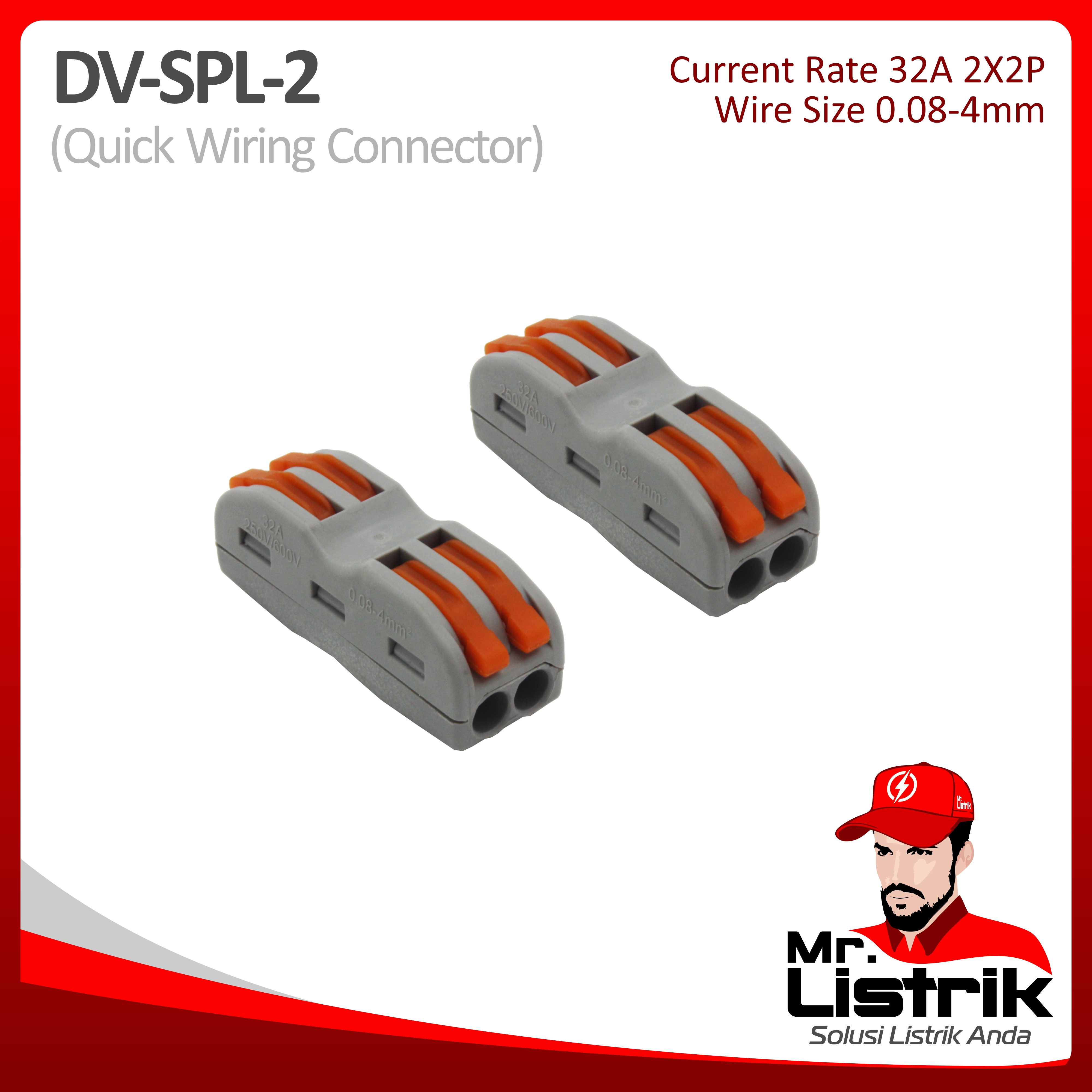 Quick Wiring Connector Model Wago 2x2P DV SPL-2