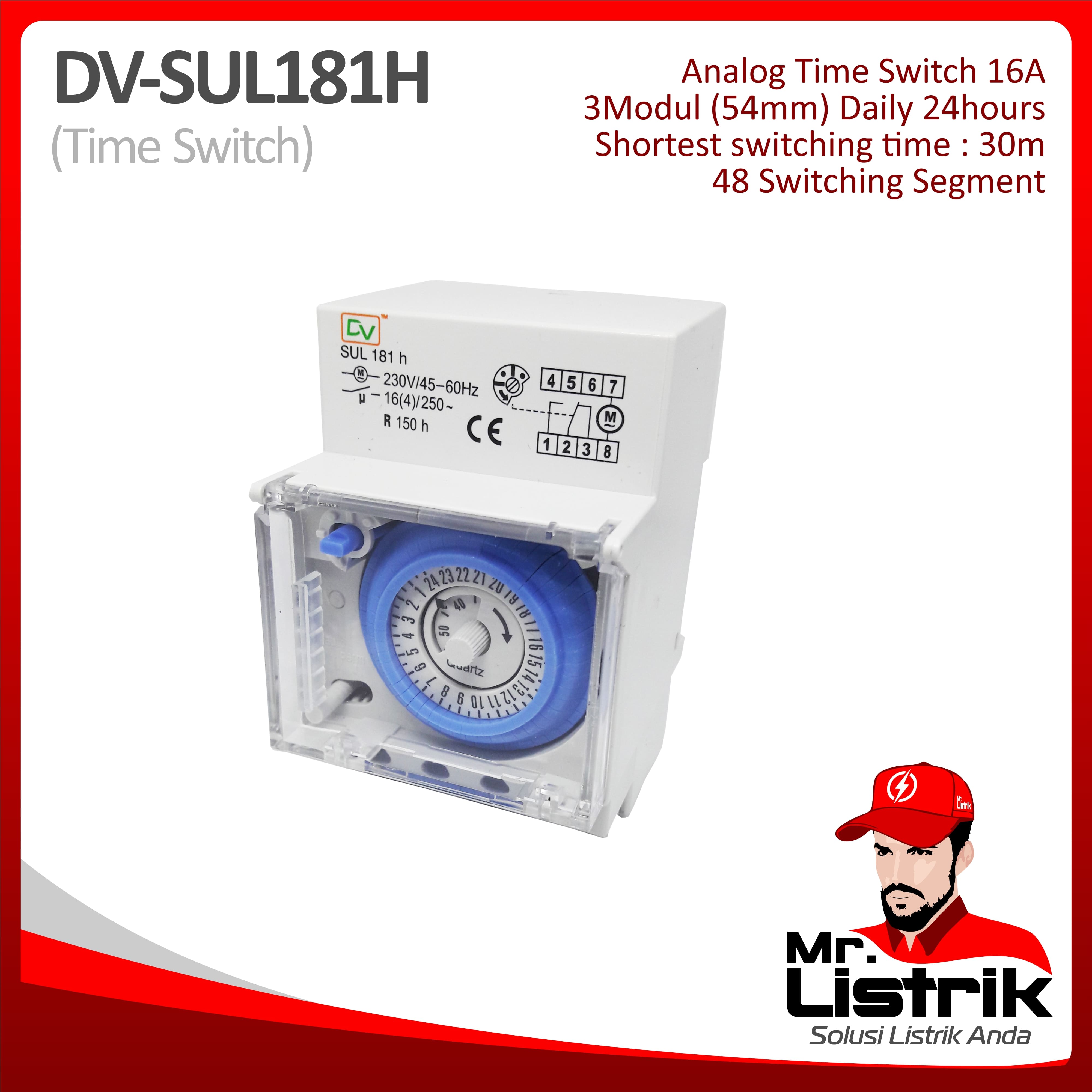 Analog Time Switch IP20 Daily DV SUL181H