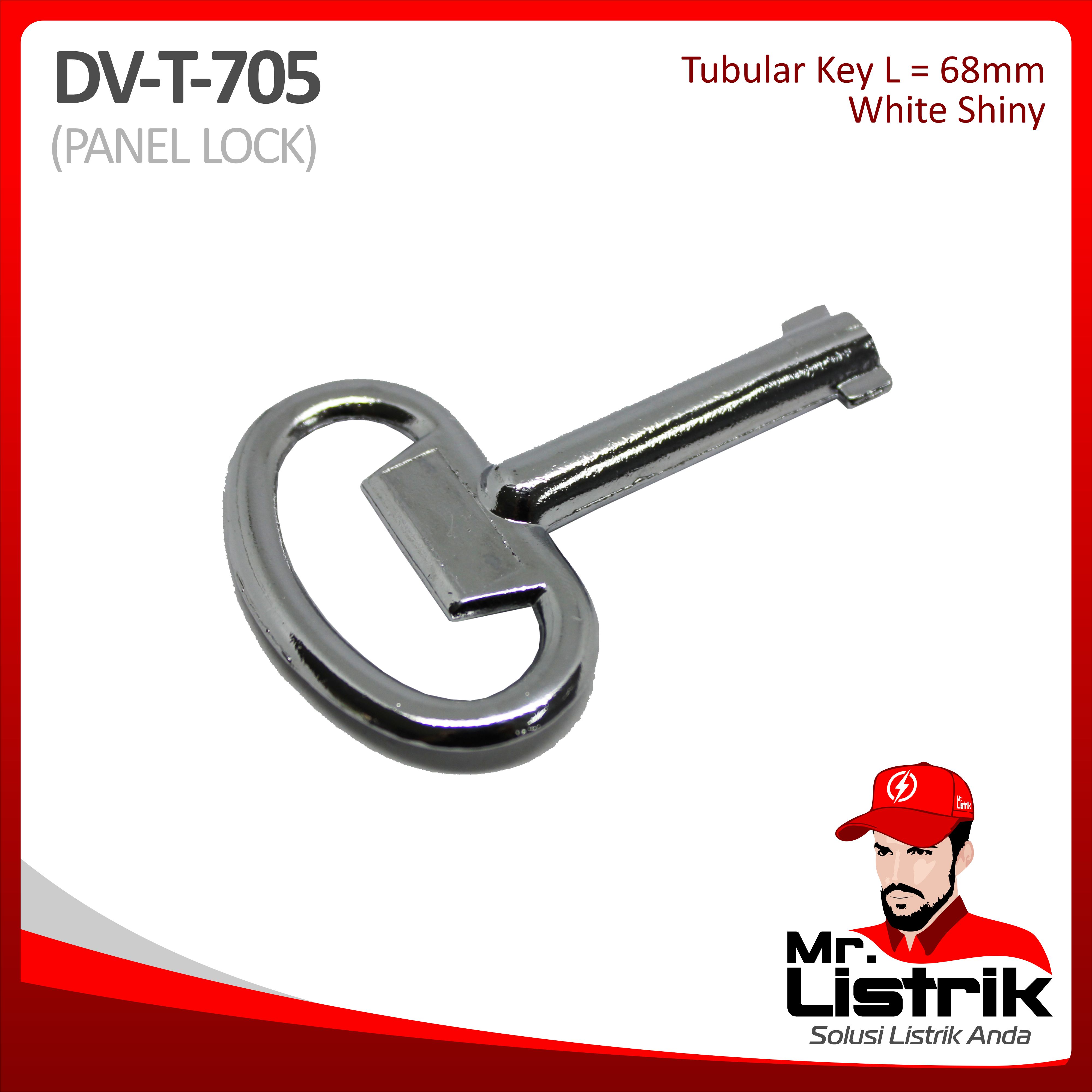 Tubular Key 68mm White Shiny DV T-705