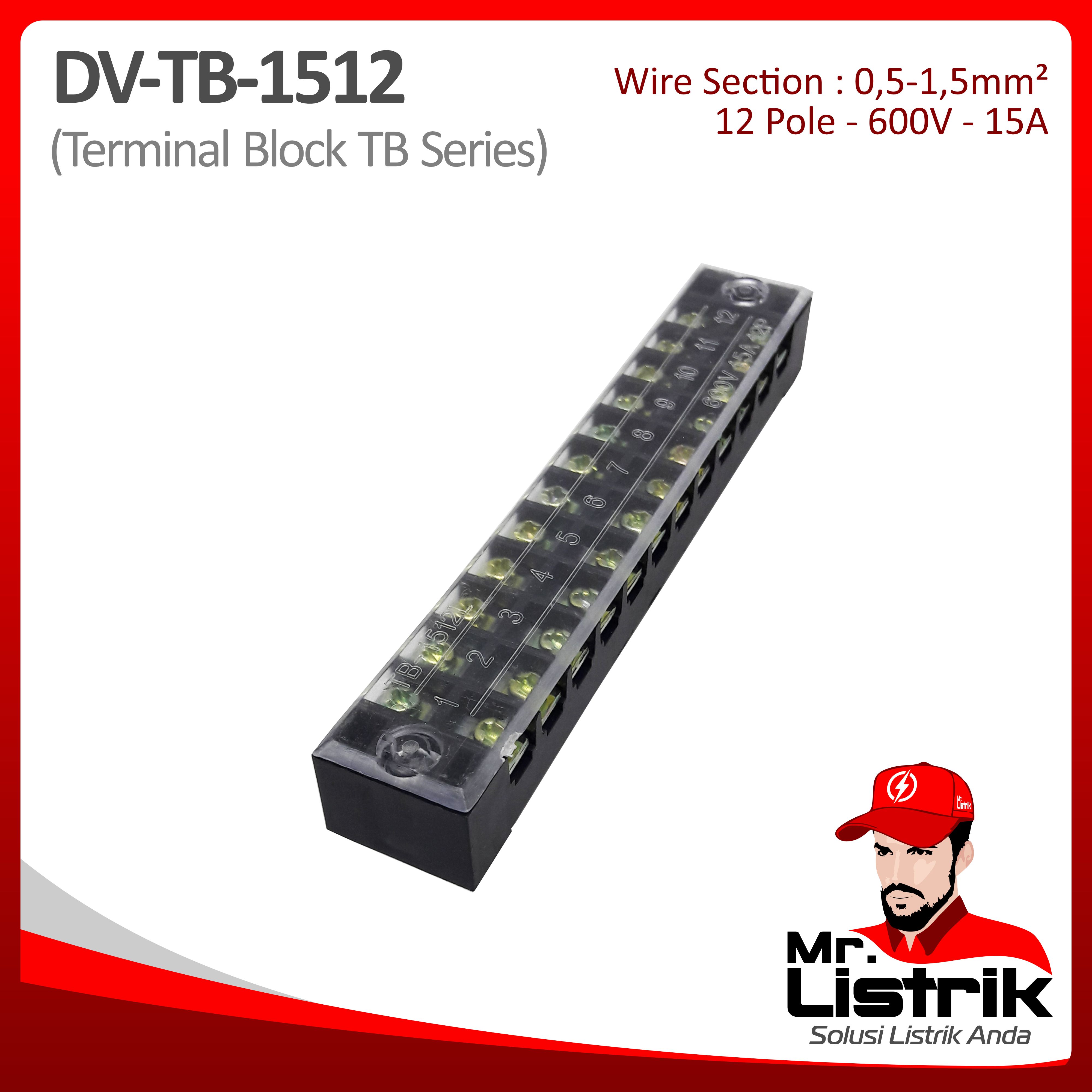 Terminal Block TB Series 12P 15A DV TB-1512