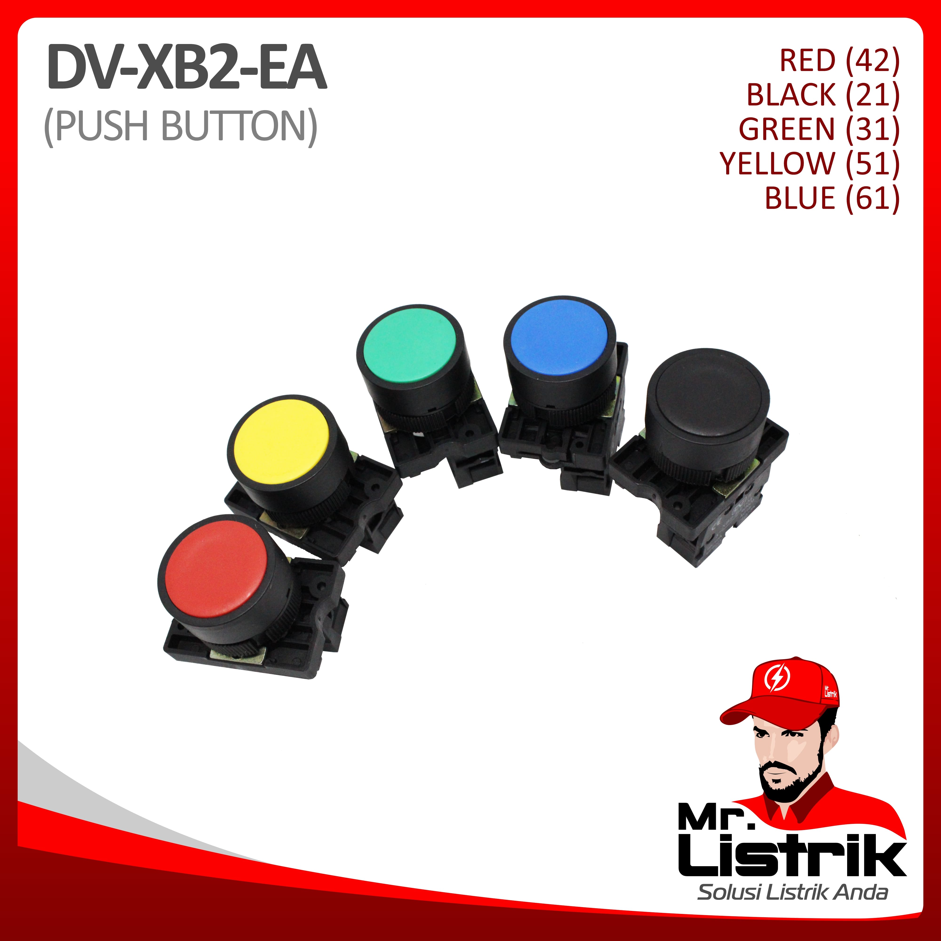 Push Button 22mm Plastic Modular 1NO XB2-EA61 - Blue