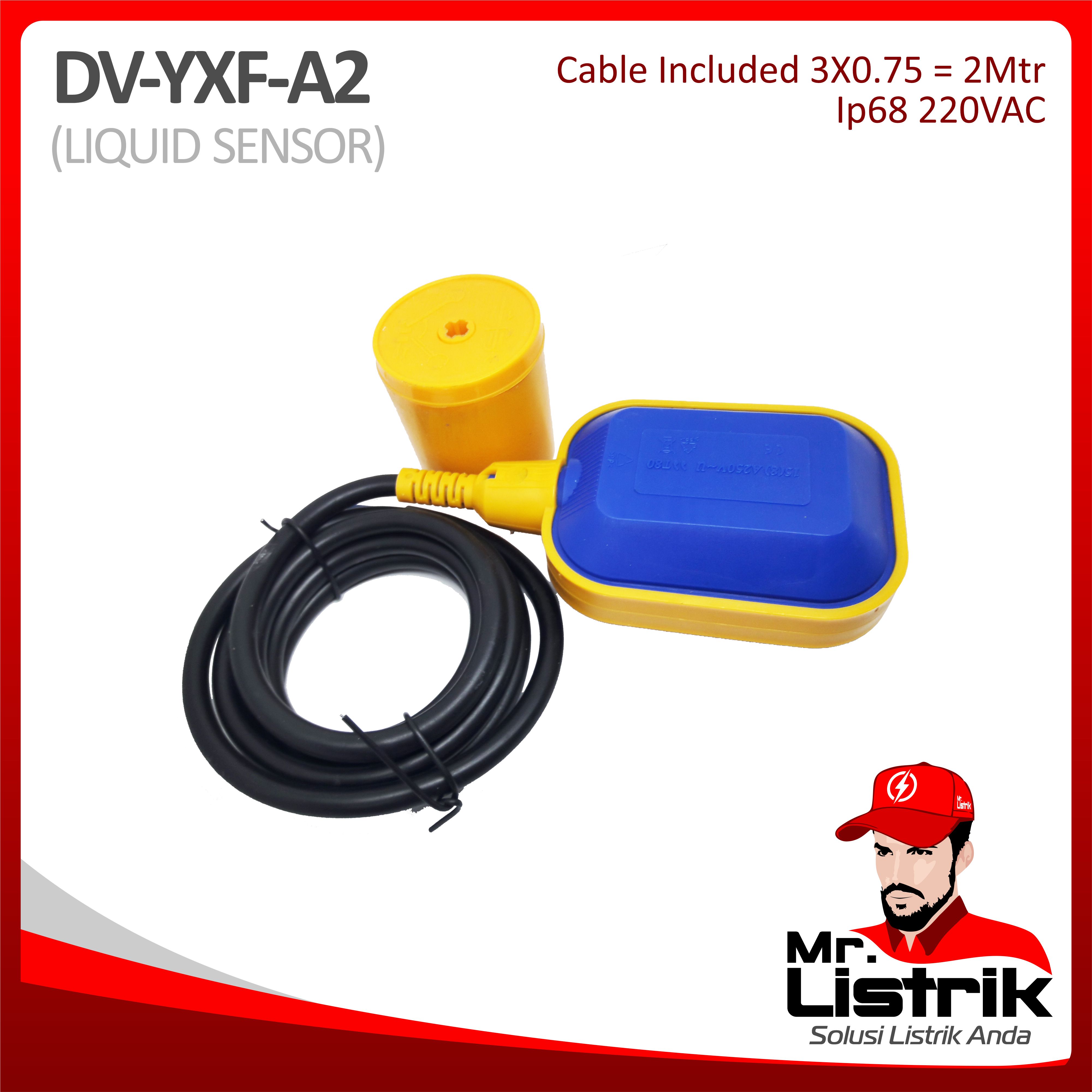 Liquid Sensor IP68 Cable 2 Meter DV YXF-A2