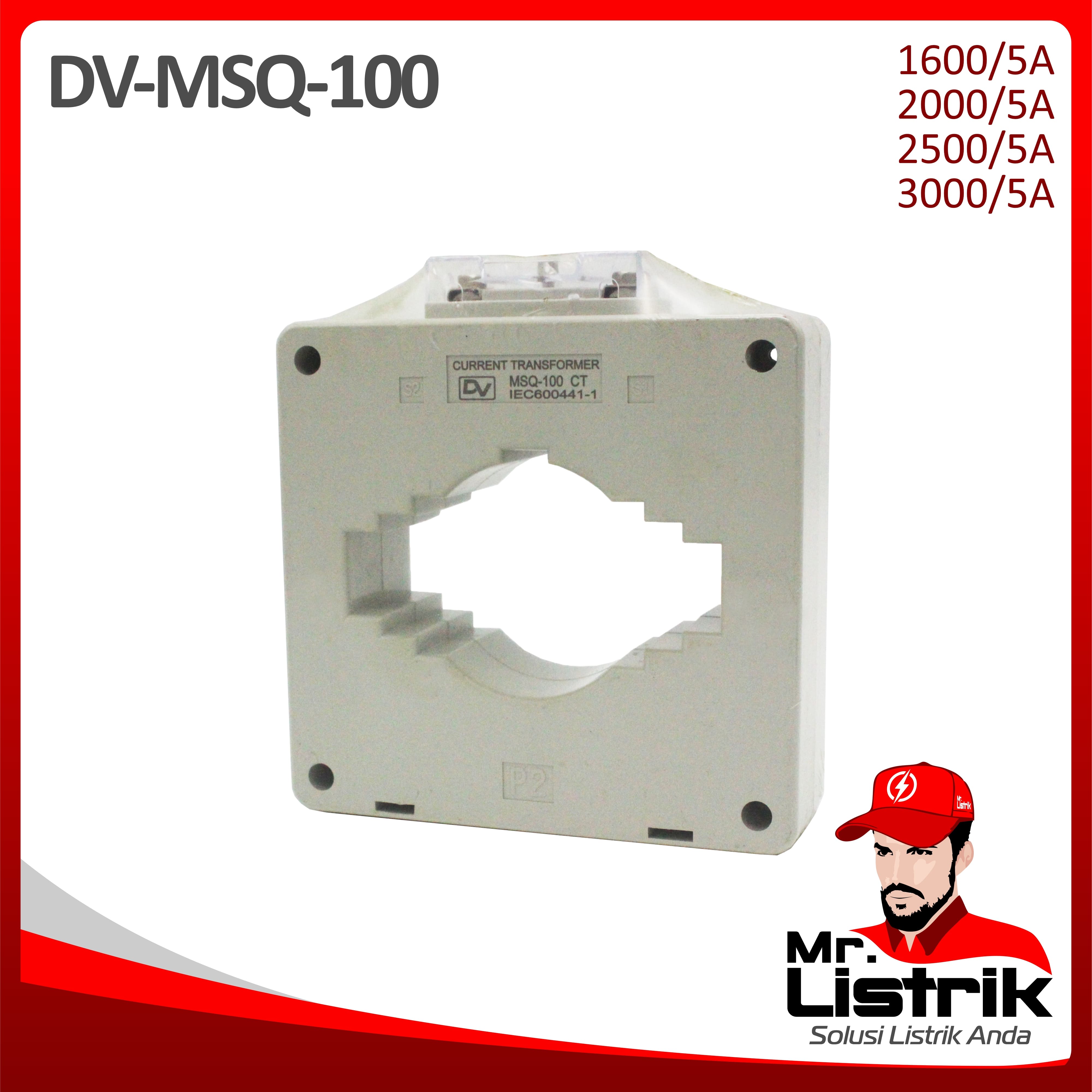 Current Transformer DV Fixed Type MSQ-100 1600/5A