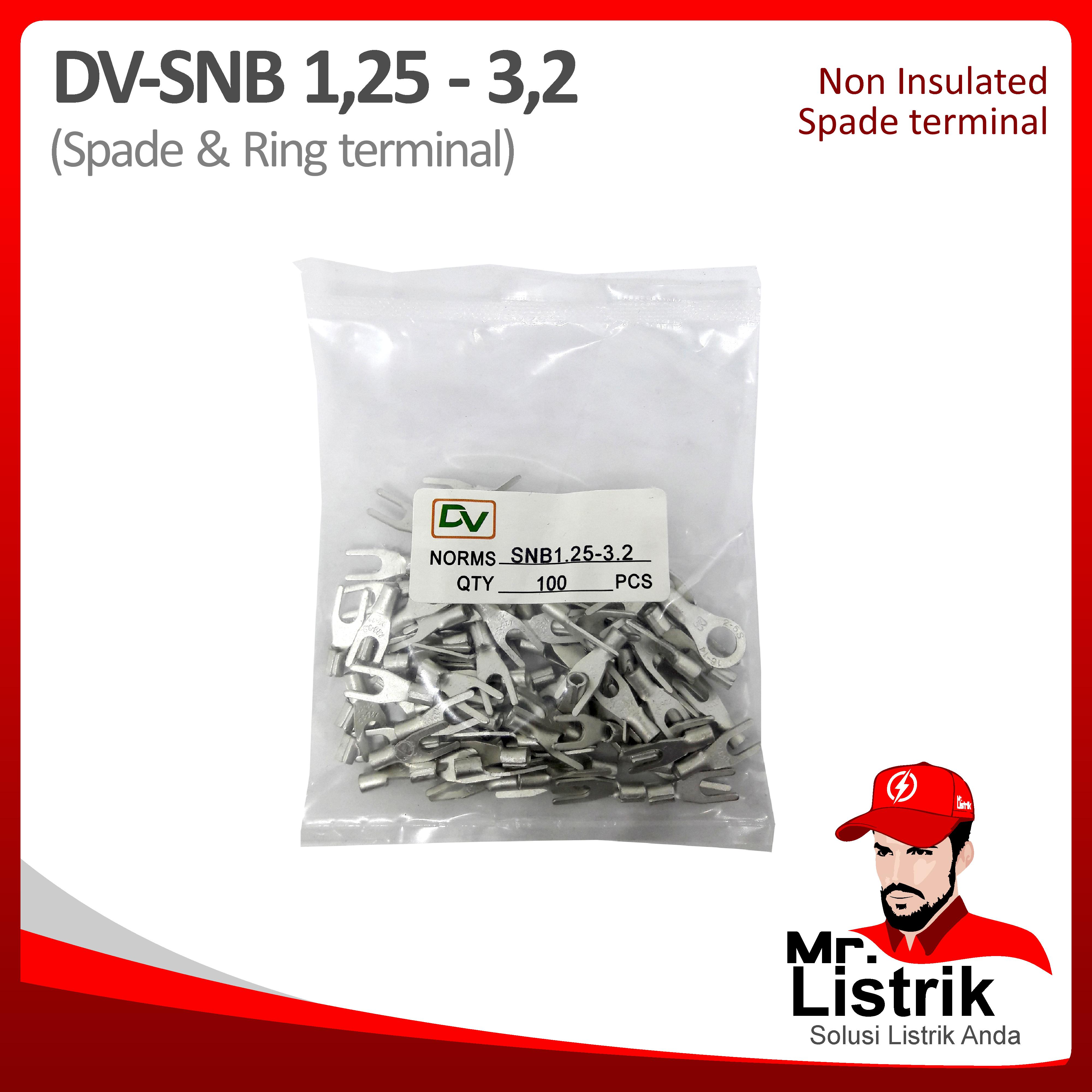 Non Insulated Skun Garpu 0.5-1.5mm DV SNB1.25-3.2