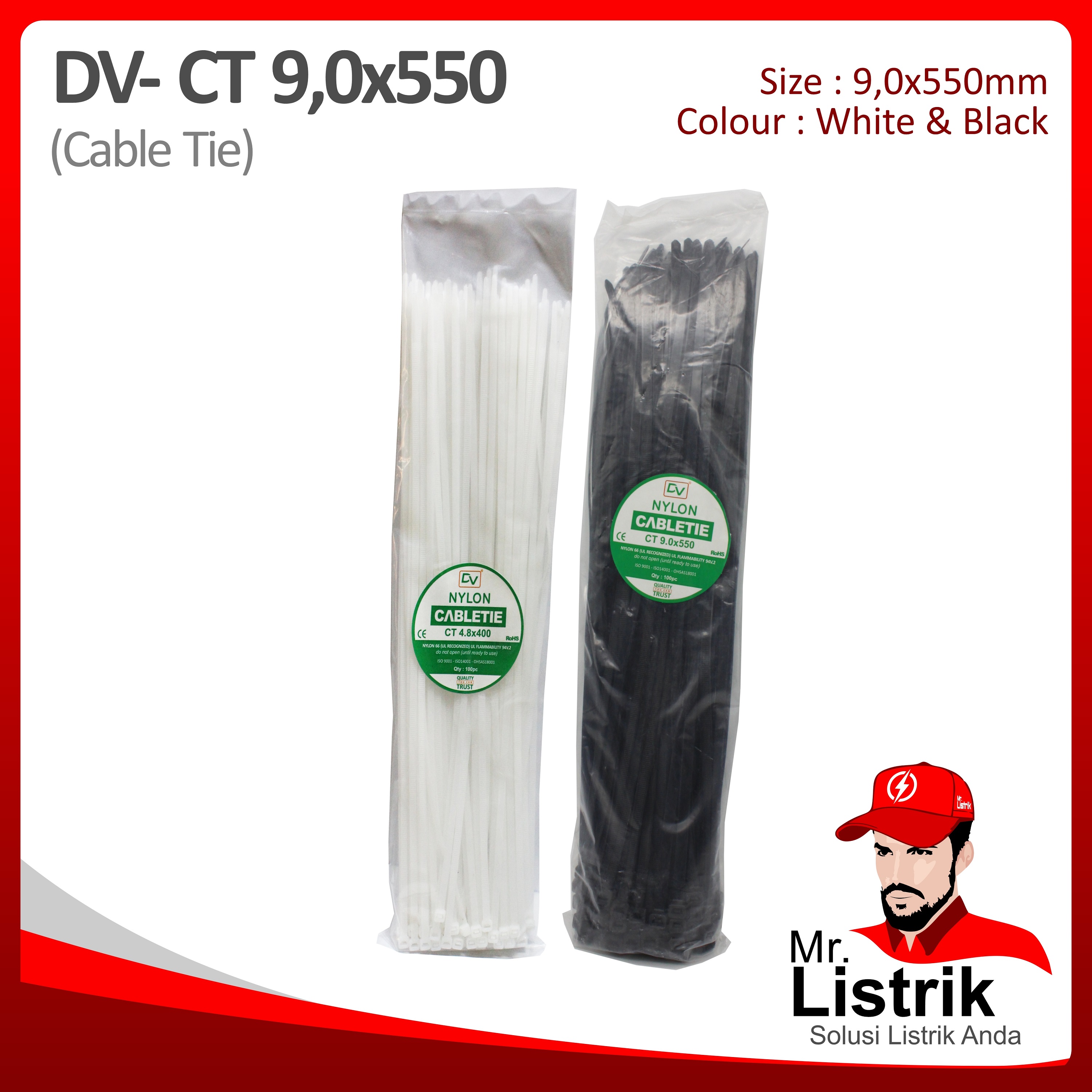 Cable Tie 9.0x550 DV CT9.0x550
